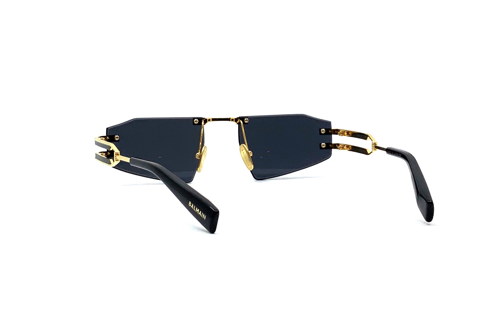 Balmain Fixe II Sunglasses Gold & Black - Luxury Designer Shades for Women & Men - Perfect for Outdoor Activities, Travel, and Fashion Statements