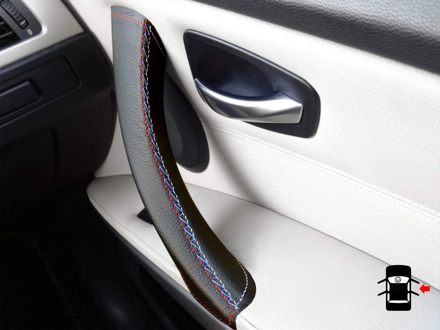 BMW E90 E91 E92 M3 Interior Door Handle Set - 3Pcs LHD Kit for 3 Series - Perfect for Car Interior Upgrade
