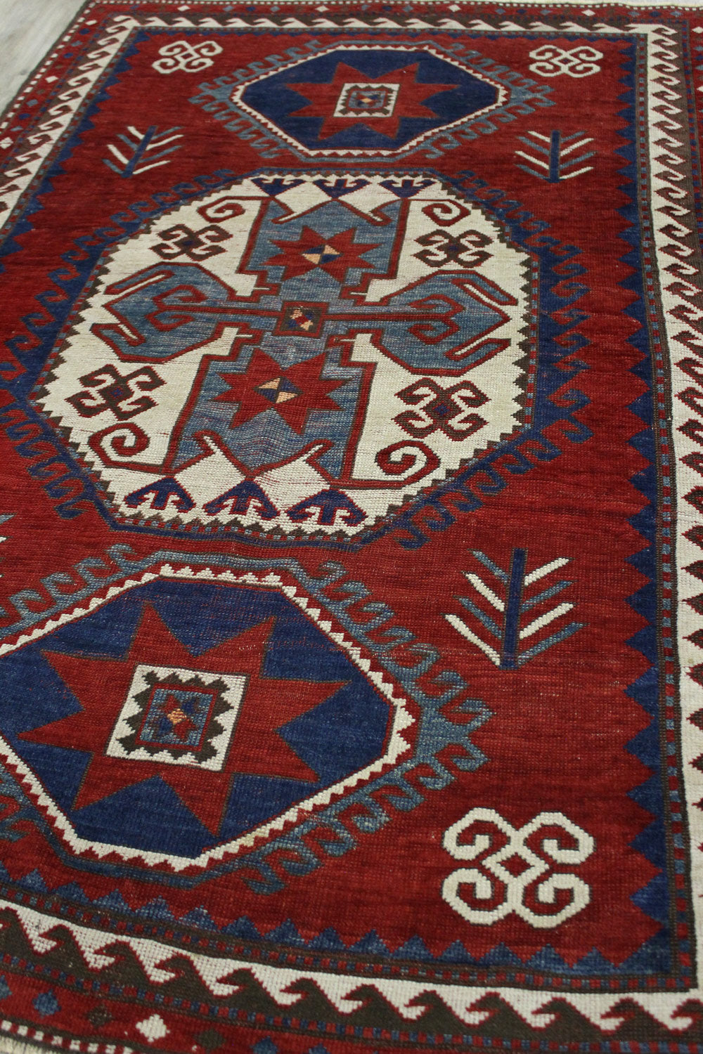 Vintage Kazak Handwoven Tribal Rug - Authentic Oriental Wool Carpet JF8614 | Perfect for Boho Home Decor, Living Room, Bedroom & Office