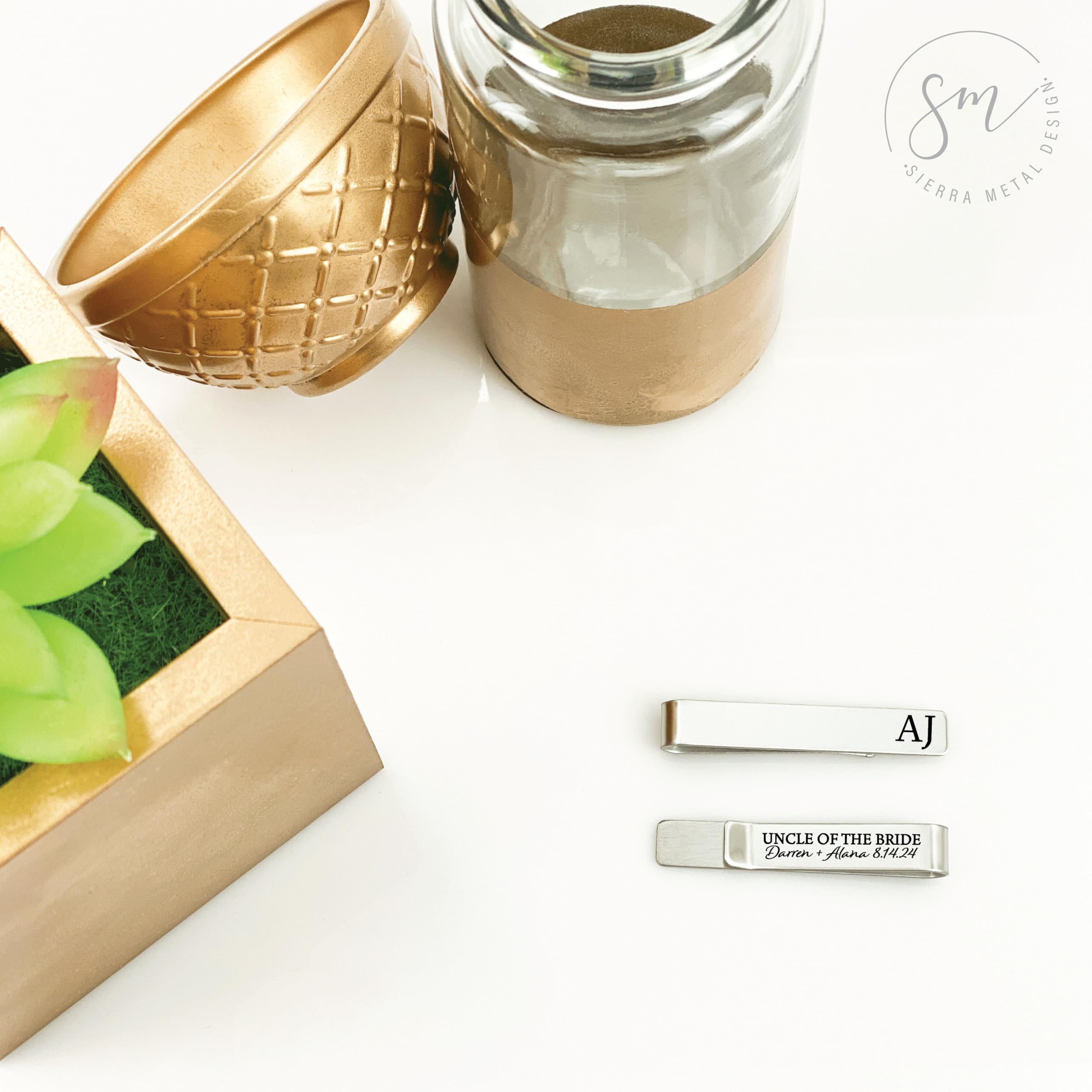 Personalized Uncle of the Bride Tie Clip - Elegant Wedding Gift for Groom's Brother, Bride's Uncle & Parents - Perfect for Wedding Ceremonies, Receptions & Formal Family Events - UNCLE-BRIDE-TIE