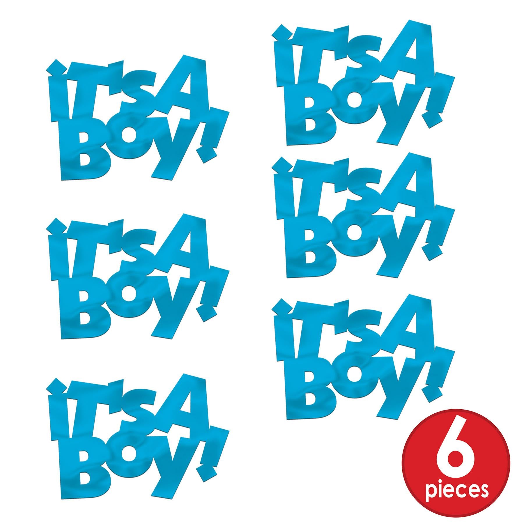 12 Pack Beistle Jumbo It's A Boy Confetti - Blue Baby Shower Decorations for Gender Reveal Parties & Celebrations