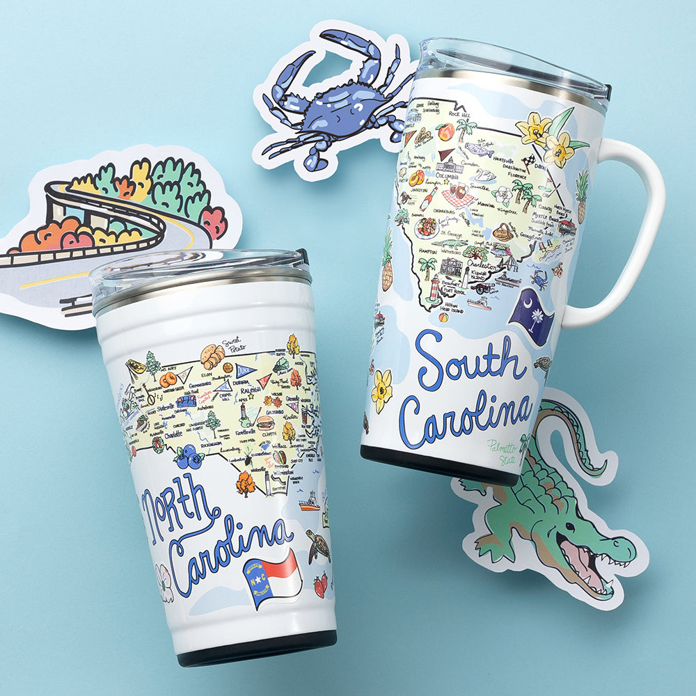 24oz North Carolina Party Cup - Insulated Plastic Stadium Cups for Beer, Soda & Cocktails - Perfect for Tailgates, BBQs, and Outdoor Parties