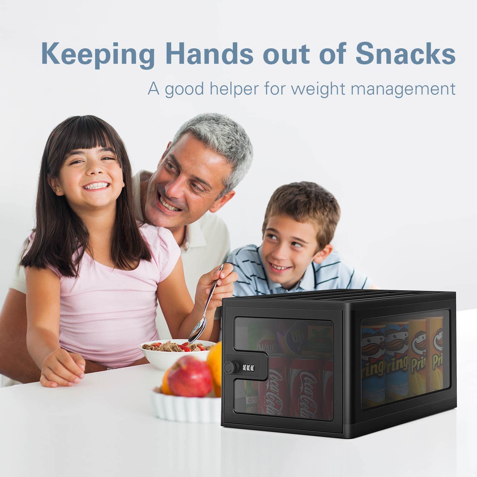 **Secure Medicine Lock Box with Combination Code - Black | Lockable Storage for Medications & Personal Items | Refrigerator Safe & Portable for Home, Travel & Office Use**