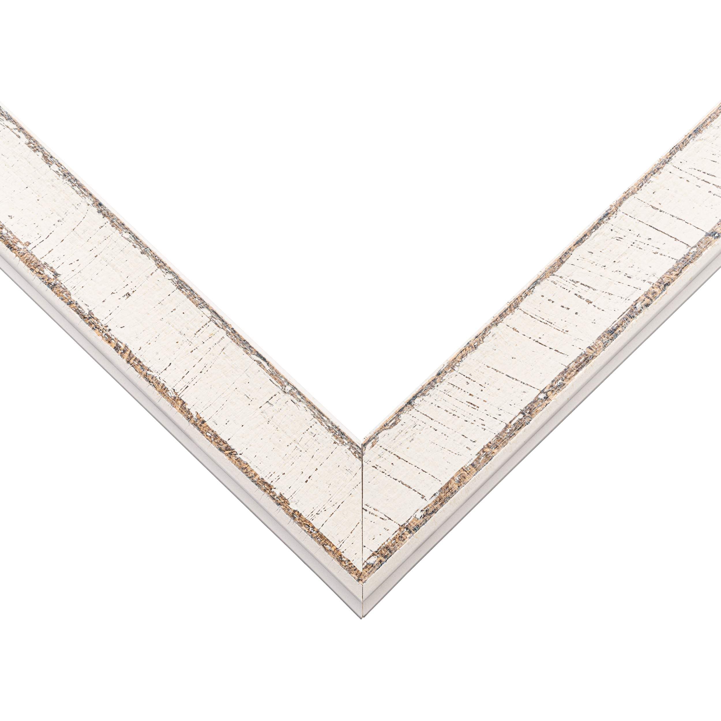 13.5x40 White Birch Bark Solid Wood Picture Frame - 1.75 Inch Moulding Width with UV Acrylic Plexiglass & Foam Board Backing | Wall Decor for Living Room, Bedroom, Office | Includes Hanging Hardware