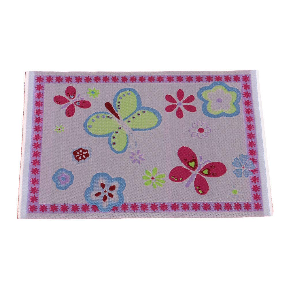 1/12 Scale Dollhouse Miniature Rug - Floral Printed Carpet for Dollhouse Decor, Floor Covering, DIY Miniature Scenes | Perfect for Dollhouse Bedrooms, Living Rooms & DIY Miniature Projects