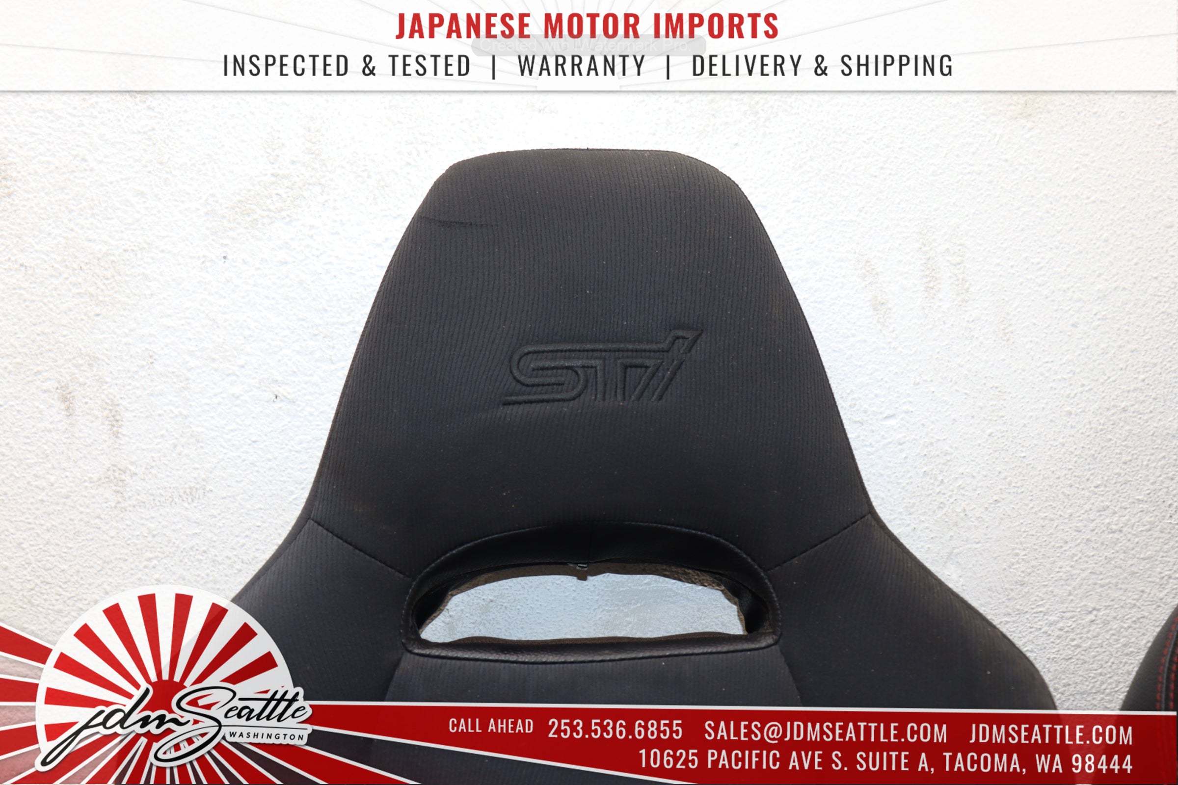 JDM 08-14 Subaru WRX STI OEM Version 10 Seats - Genuine STI Sedan Replacement - Perfect for Racing & Car Enthusiasts