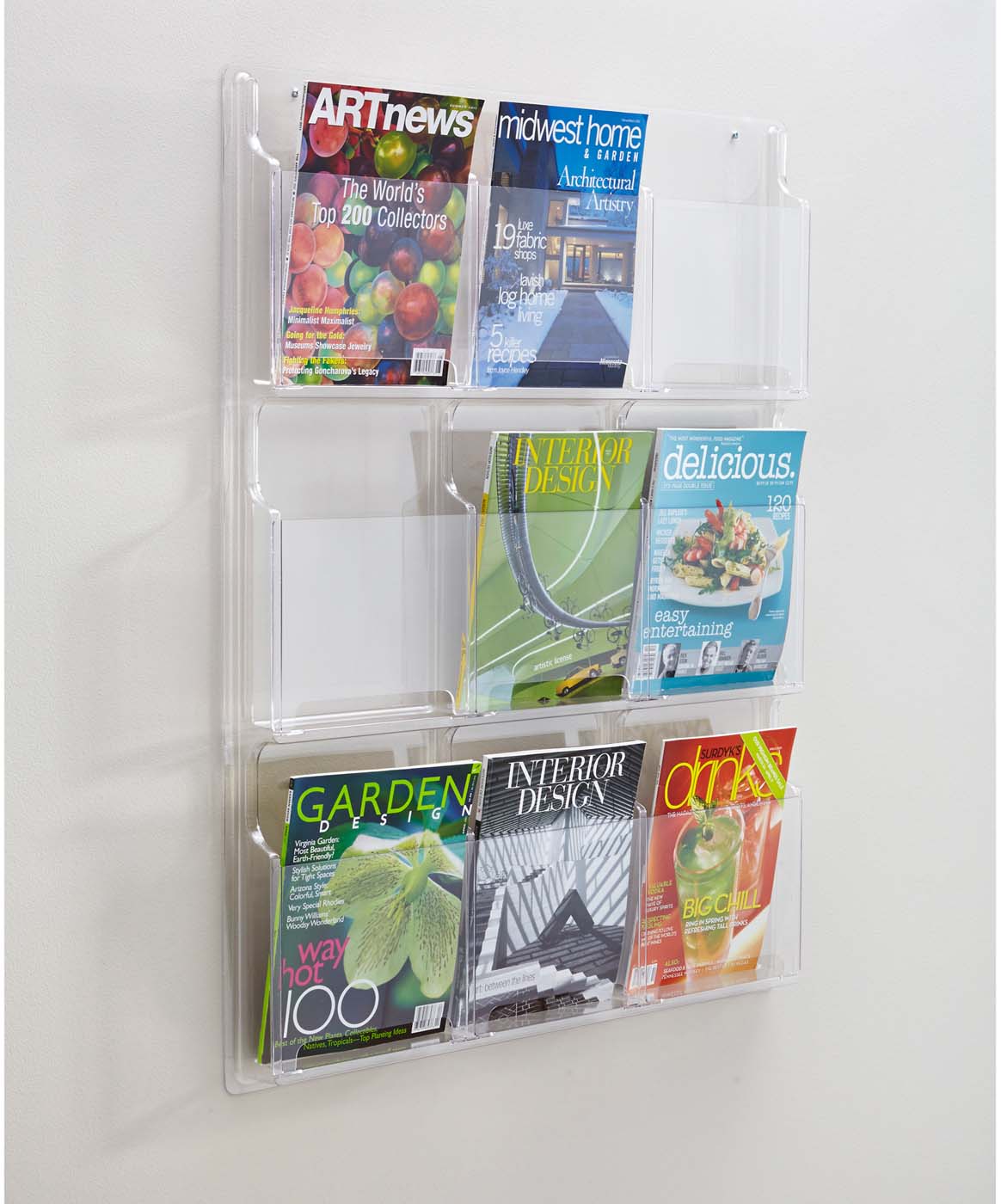 Reveal™ Literature Organizer Display - Holds 9 Magazines (5603CL) - Perfect for Home, Office & Classroom Organization