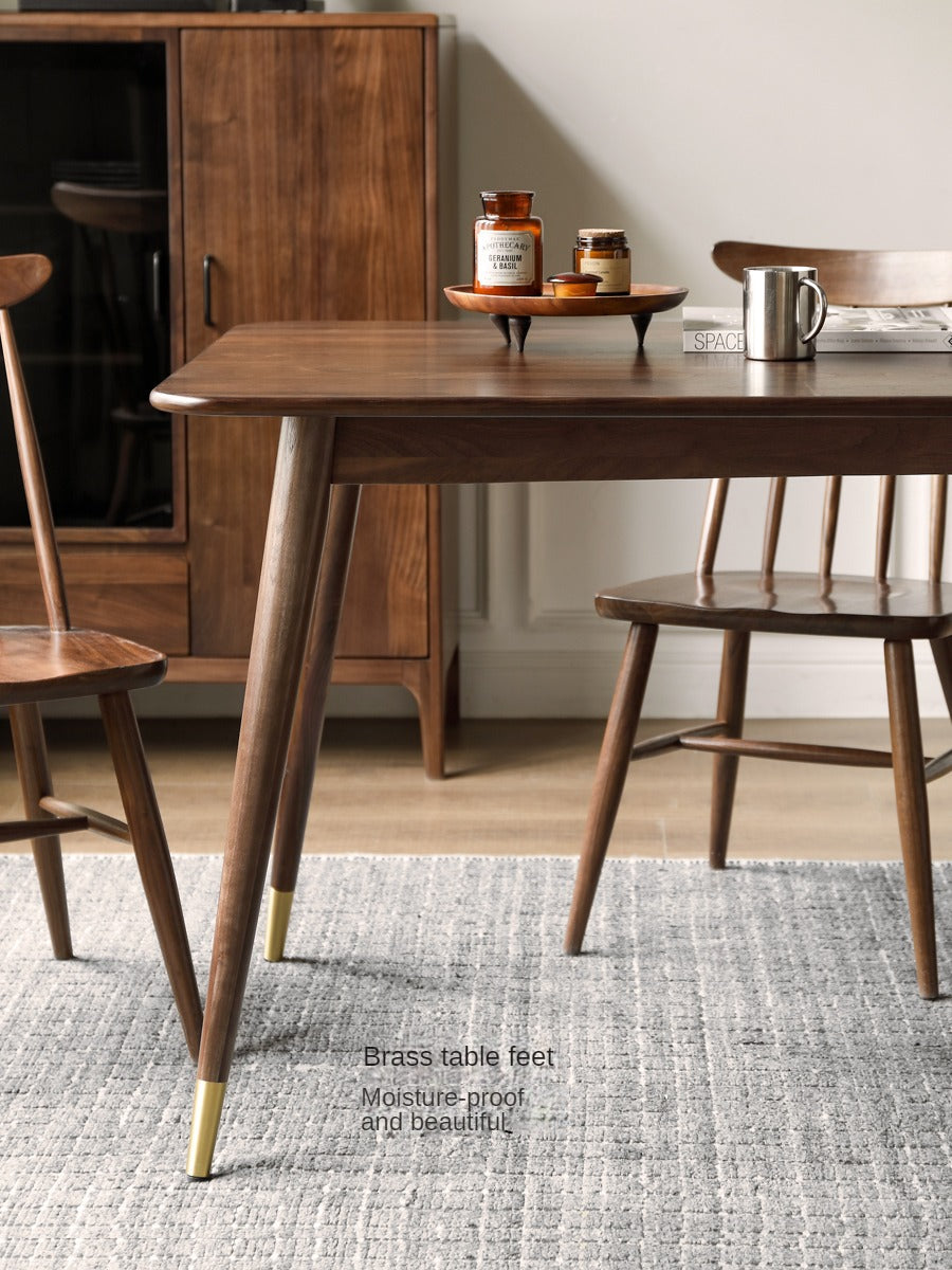 Premium Black Walnut Solid Wood Dining Table - Modern Luxury Light Finish - Perfect for Formal Dining Rooms, Kitchen Nooks & Entertaining Guests
