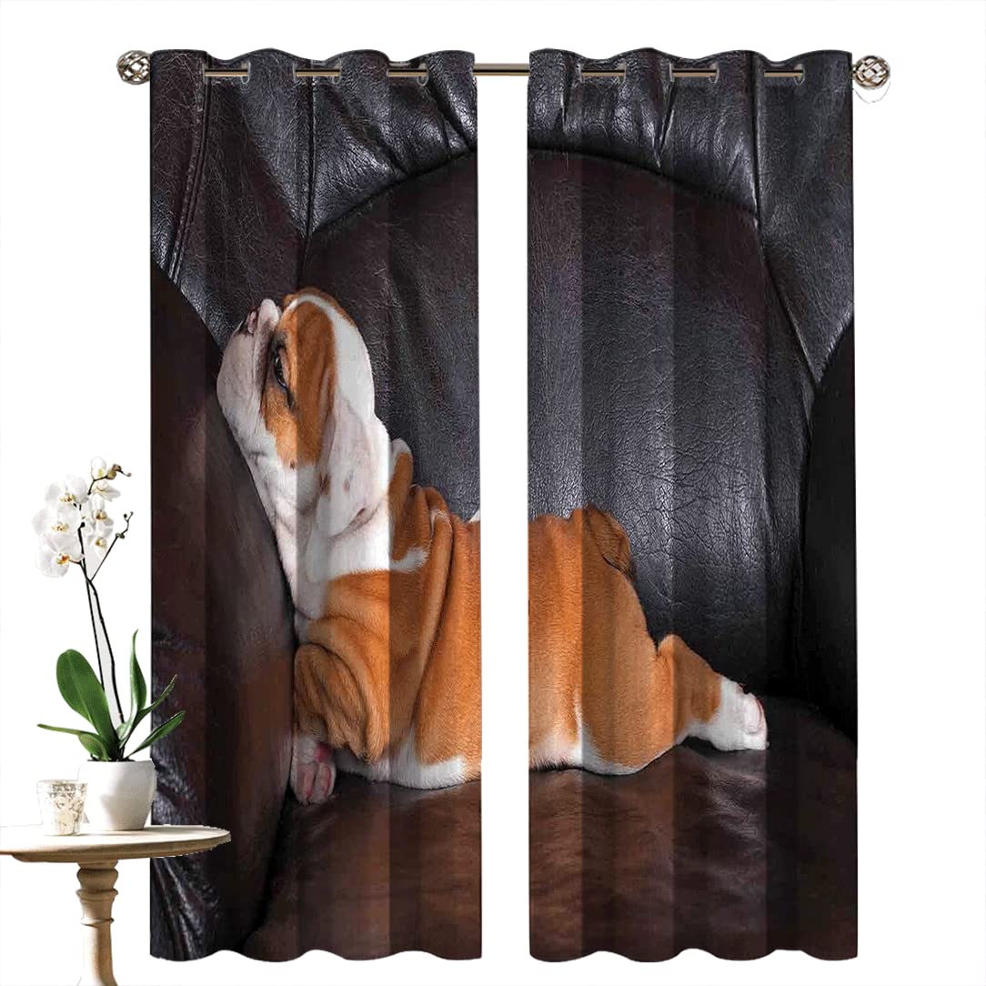 Printed Blackout Curtains for Bedroom & Living Room - Grommet Window Drapes 72x84 Inch, FHYDKB54A - Perfect for Light Blocking, Privacy & Home Decor