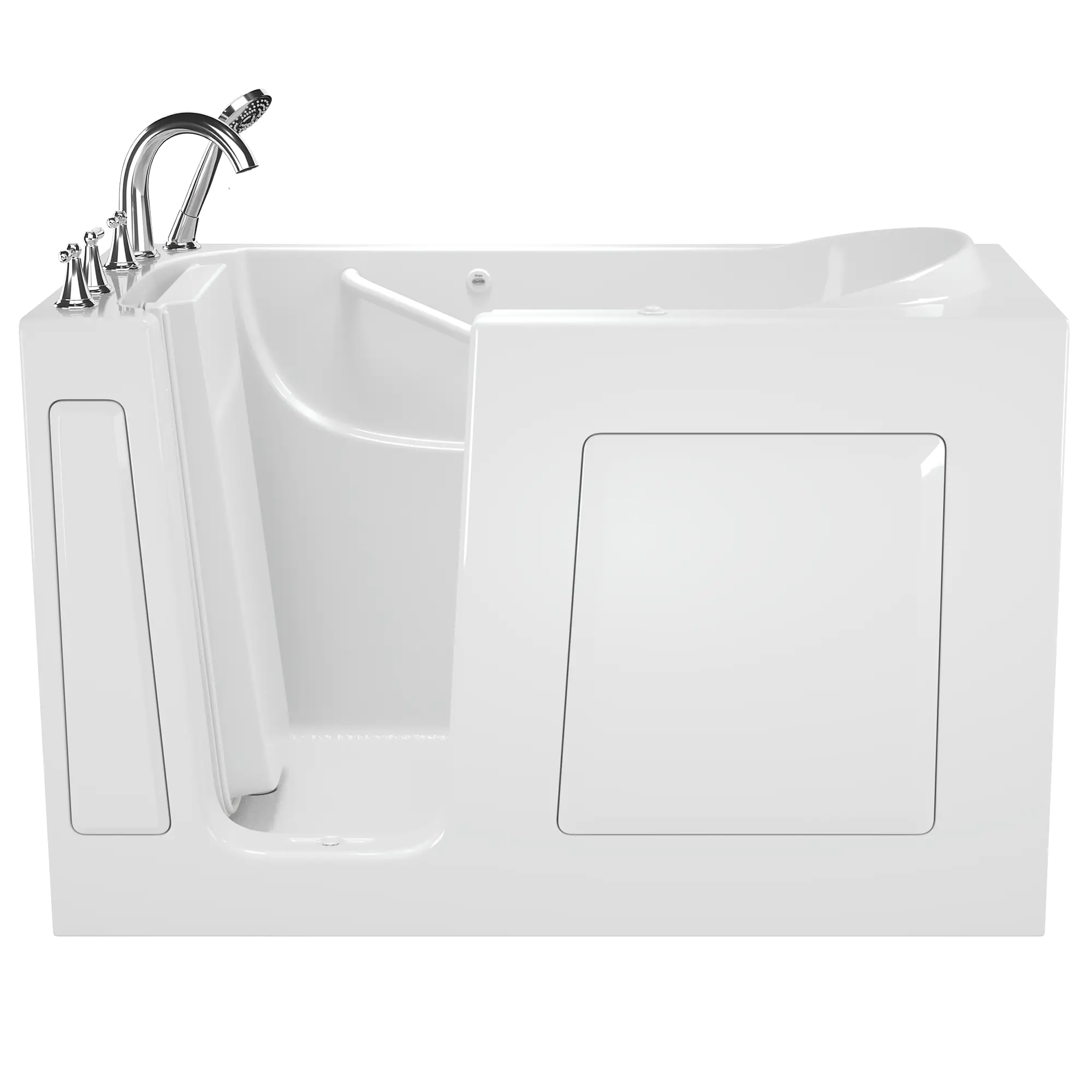 30 x 60 Inch Gelcoat Walk-in Bathtub with Air Spa System - Left Hand Drain & Faucet Included | Ideal for Elderly & Mobility Support | Relaxing Hydrotherapy at Home