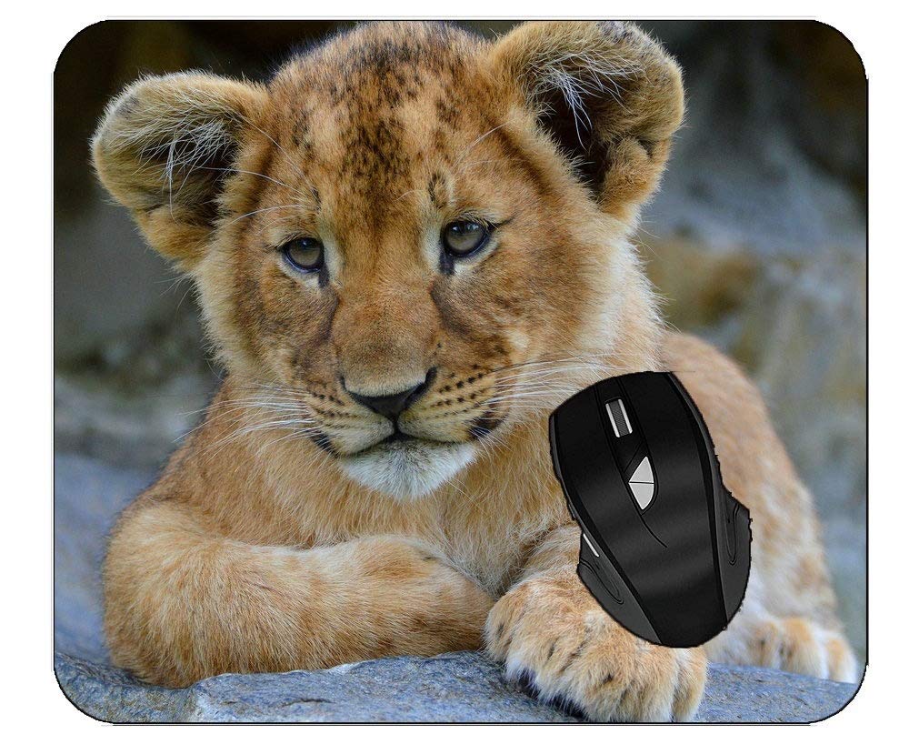 Large Lion Wildlife Mouse Pad - Non-Slip Gaming Desk Mat for Computer, Laptop & Office Use - Perfect for Work, Gaming & Home Office Setup