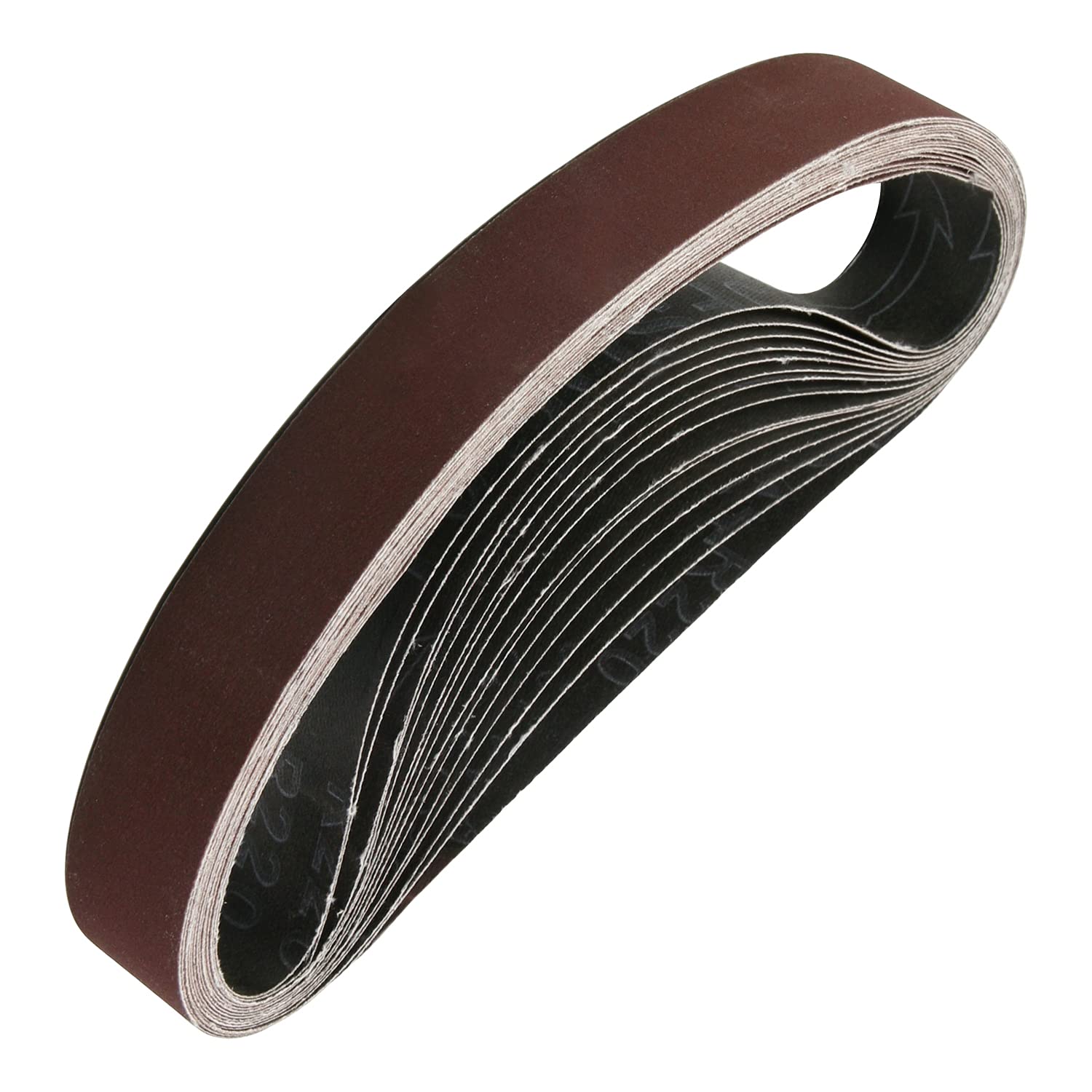 Utoolmart 1.2x21 Inch 400 Grit Aluminum Oxide Sanding Belt - 15 Pack for Wood Finishing, Metal Polishing & Drywall Sanding | Compatible with Portable Belt Sanders, DIY Projects & Professional Sharpening