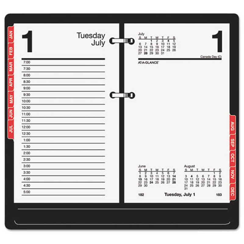 2026 White Desk Calendar Refill with Tabs - 3.5