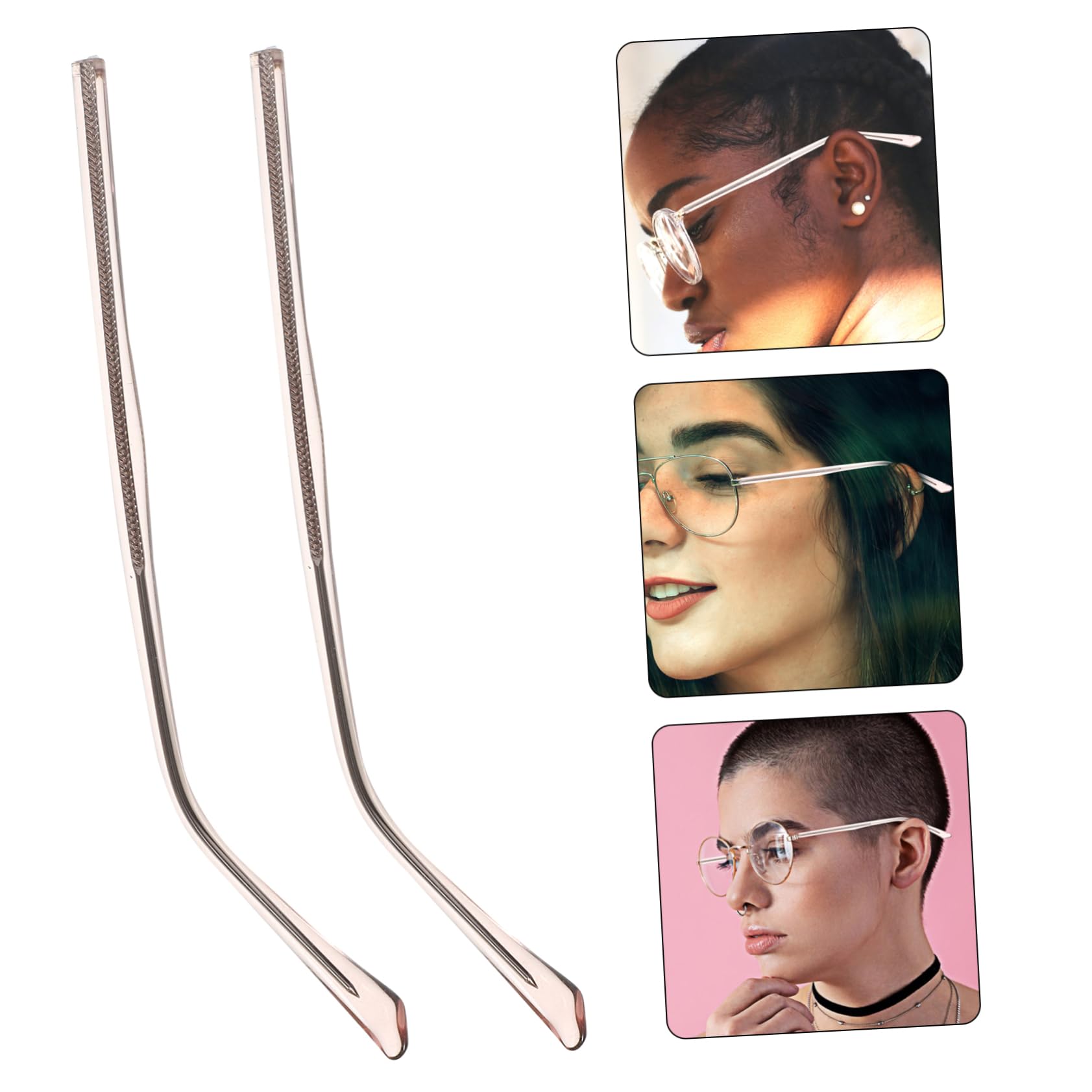 Minkissy Universal Glasses Replacement Arms & Legs - 1 Pair of Eyeglass Temple Repair Kit for Broken Frames - Perfect for Reading, Driving, and Daily Wear Glasses Accessories