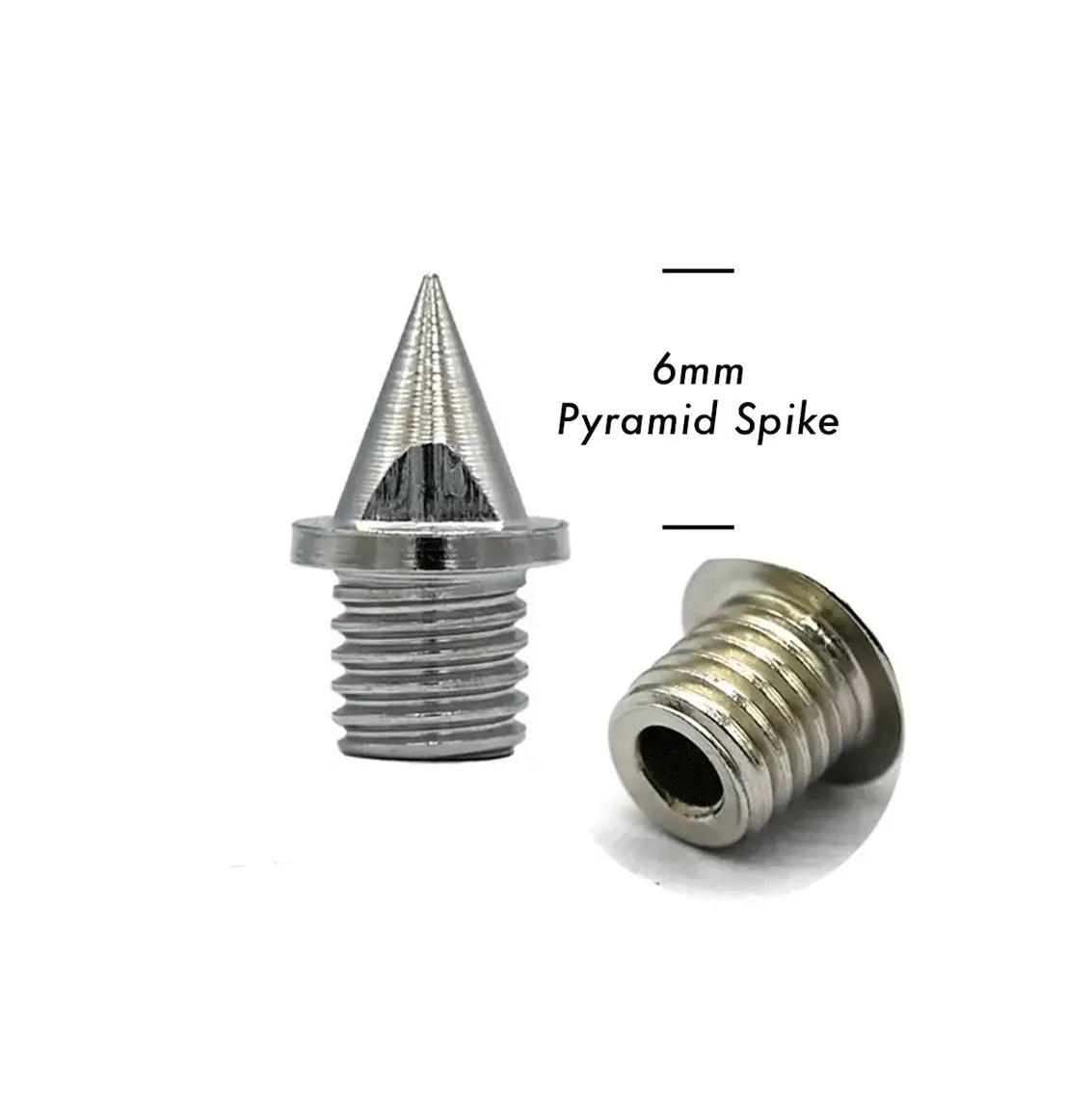 FKT 6mm Pyramid Spikes - 20 Pack with Wrench - Heavy Duty Studs for Leather Jackets, Boots, and DIY Punk Fashion Accessories