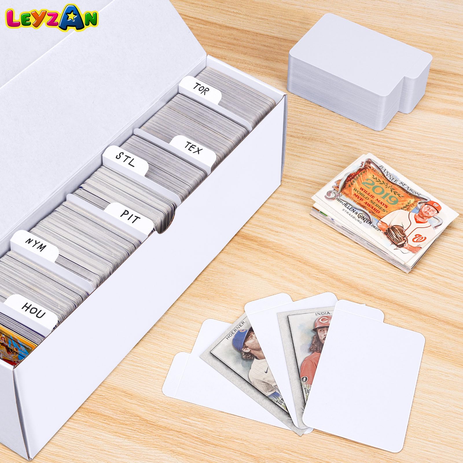 150PCS Trading Card Dividers - Premium Paper Organizer for Baseball, MTG, TCG & Sports Cards - Standard Vertical Dividers for Storage Boxes - Perfect for Card Game Tournaments & Collector Display