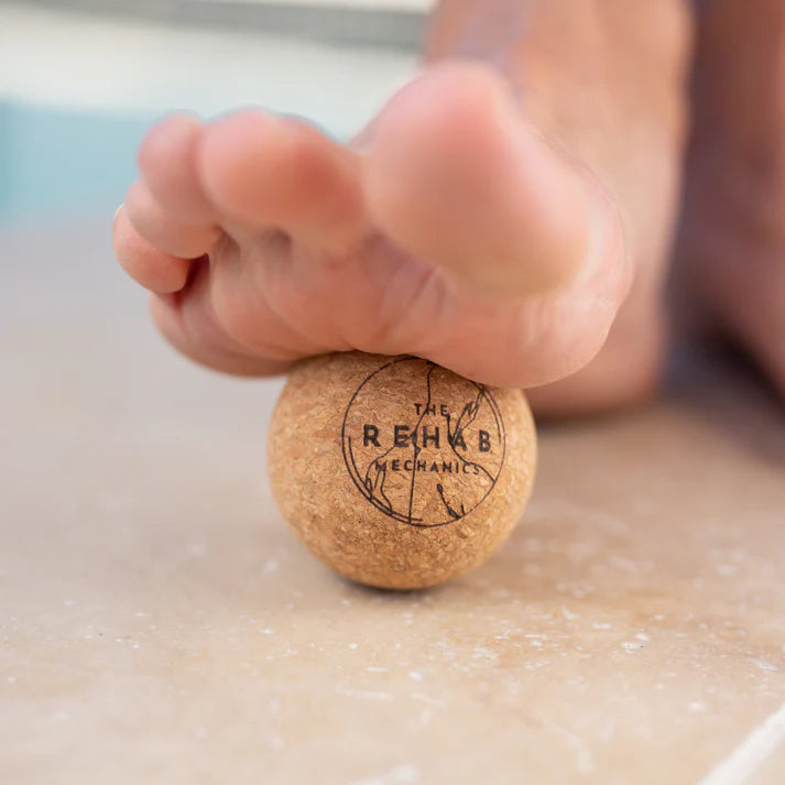 The Rehab Mechanics Mini Cork Ball - Portable Massage Therapy Tool for Pain Relief & Muscle Recovery - Perfect for Athletes, Office Workers & Home Use
