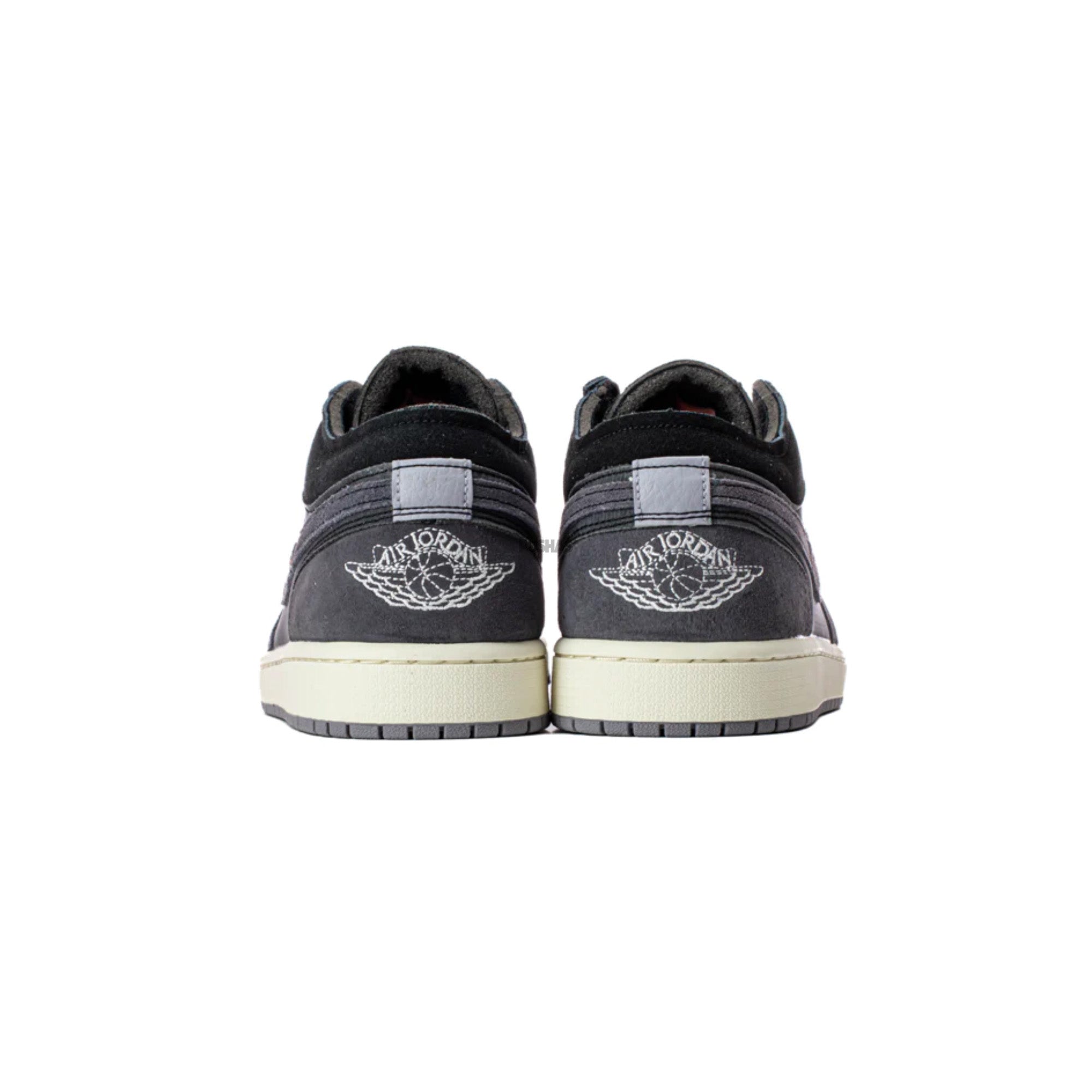 Air Jordan 1 Low Craft Inside Out 'Black' Sneakers (2022) - Men's Basketball Shoes for Casual Wear & Street Style Fashion