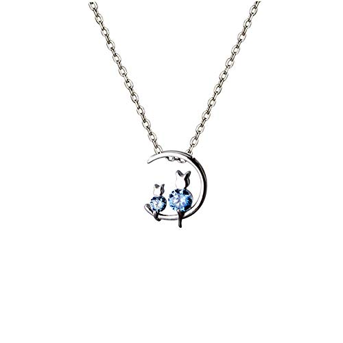 Elegant Cat Moon Necklace for Women & Teen Girls - Sterling Silver Cat Pendant Jewelry - Perfect Birthday, Christmas & Valentine's Day Gift for Cat Lovers - Wear to Work, Date Night or Special Occasions