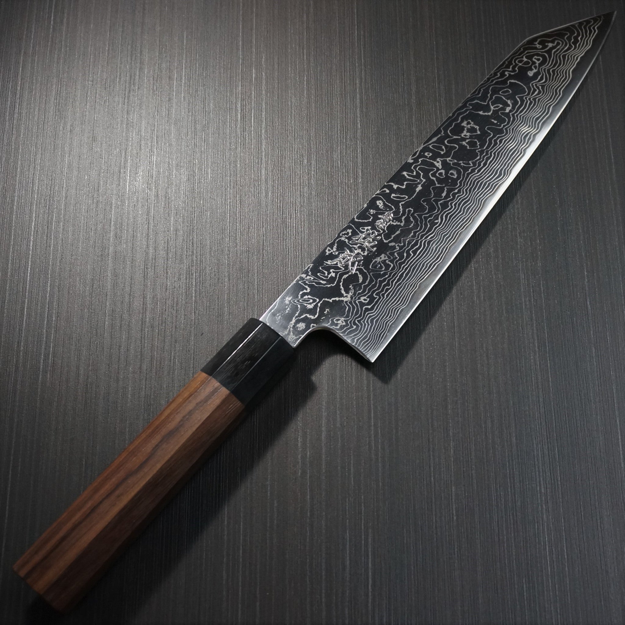 Premium SUKENARI Damascus Super Gold 2 Kiritsuke Wa Gyuto Chef Knife 210mm - Japanese High Carbon Steel Blade with Rosewood Handle - Perfect for Sushi, Meat Slicing & Professional Kitchen Use