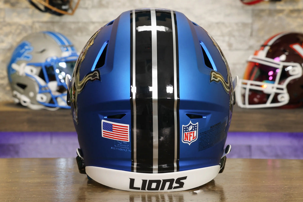 Detroit Lions 2024 SpeedFlex Authentic Football Helmet - Official NFL Game-Ready Helmet for Players & Collectors - Perfect for Game Day, Training & Display