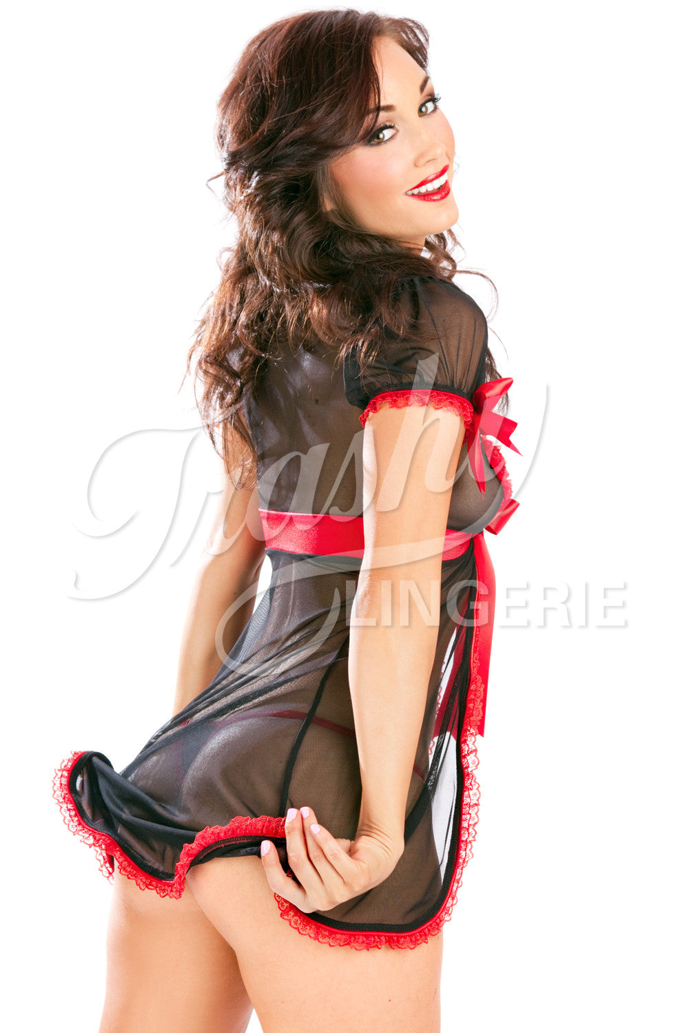 Be Mine Short Robe - Soft & Comfortable Lingerie Robe for Women | Perfect for Valentine's Day, Bridal Shower, Honeymoon & Romantic Nights