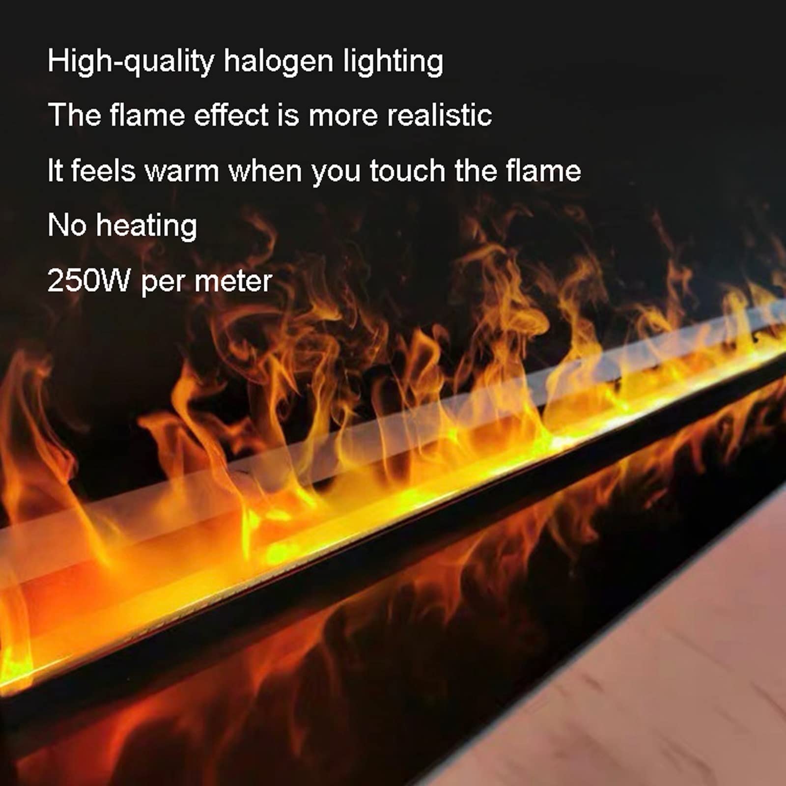 3D Simulation Flame Electric Fireplace with Adjustable Flame & Remote Control - Recessed Steam Humidifier for Cozy Home Heating & Relaxing Ambience - Perfect for Living Rooms, Bedrooms & Offices