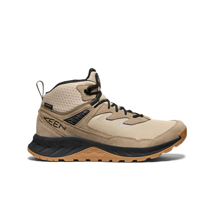 Men's High-Trail Waterproof Wide Hiking Boots - Brindle/Oak Buff | Durable Outdoor Footwear for Trekking, Camping & Mountain Adventures