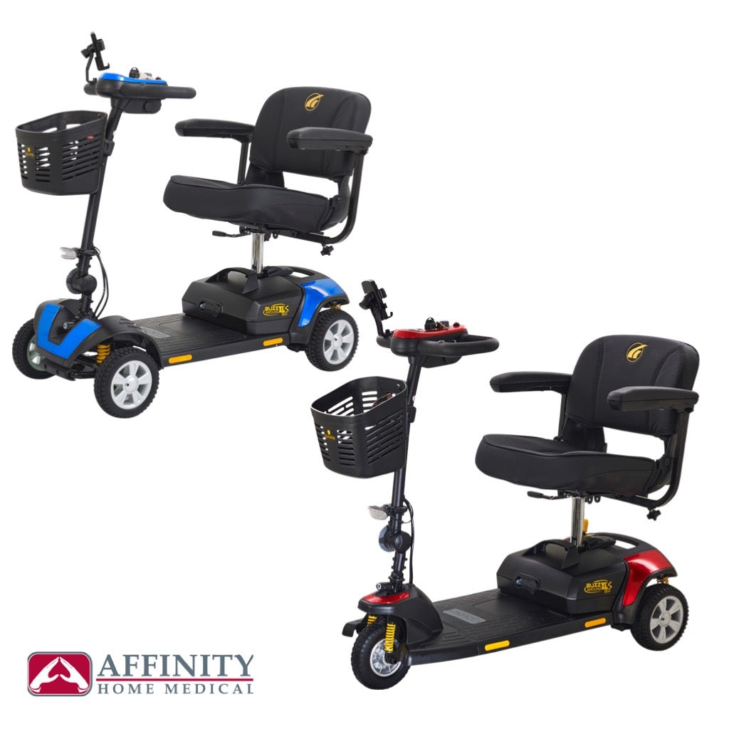 Golden Technologies BuzzAround XL Portable Mobility Scooter - Lightweight & Foldable for Seniors & Adults - Perfect for Shopping, Travel & Outdoor Adventures