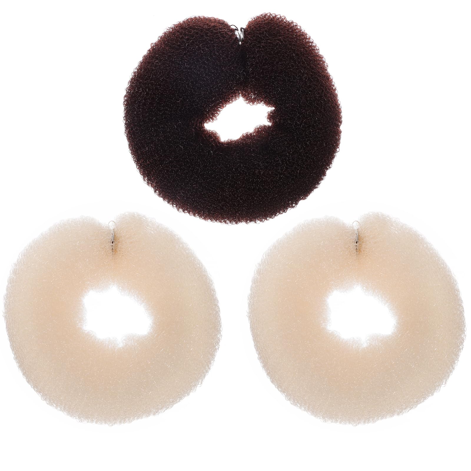 KALLORY 3Pcs Hair Styling Tools Set - DIY Foam Ring Shaper, Doughnut Bun Maker & Snap Hair Roll for Women's Hairstyles | Perfect for Updos, Ponytails & Party Looks