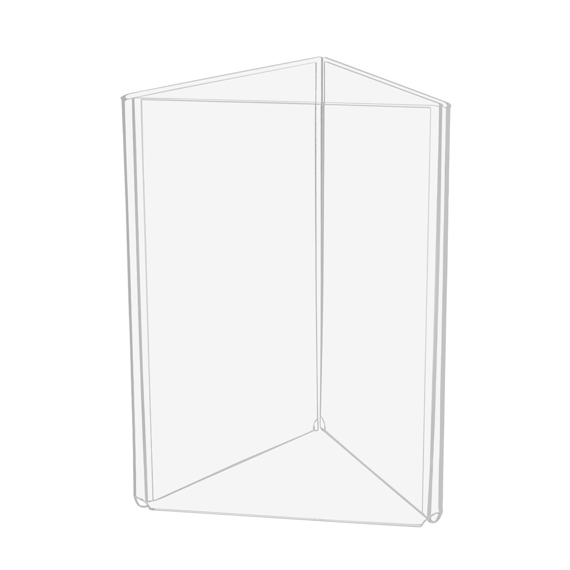 3-Panel Acrylic Table Tent Sign Holder - Durable Tabletop Menu Display for Restaurants, Cafes & Events - Perfect for Promotions, Specials & Daily Menus