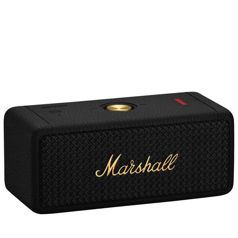 Marshall Emberton II Portable Bluetooth Speaker - Premium Sound, 20+ Hours Playtime, IP67 Waterproof - Perfect for Outdoor Adventures, Beach Parties & Home Use (Black/Brass)
