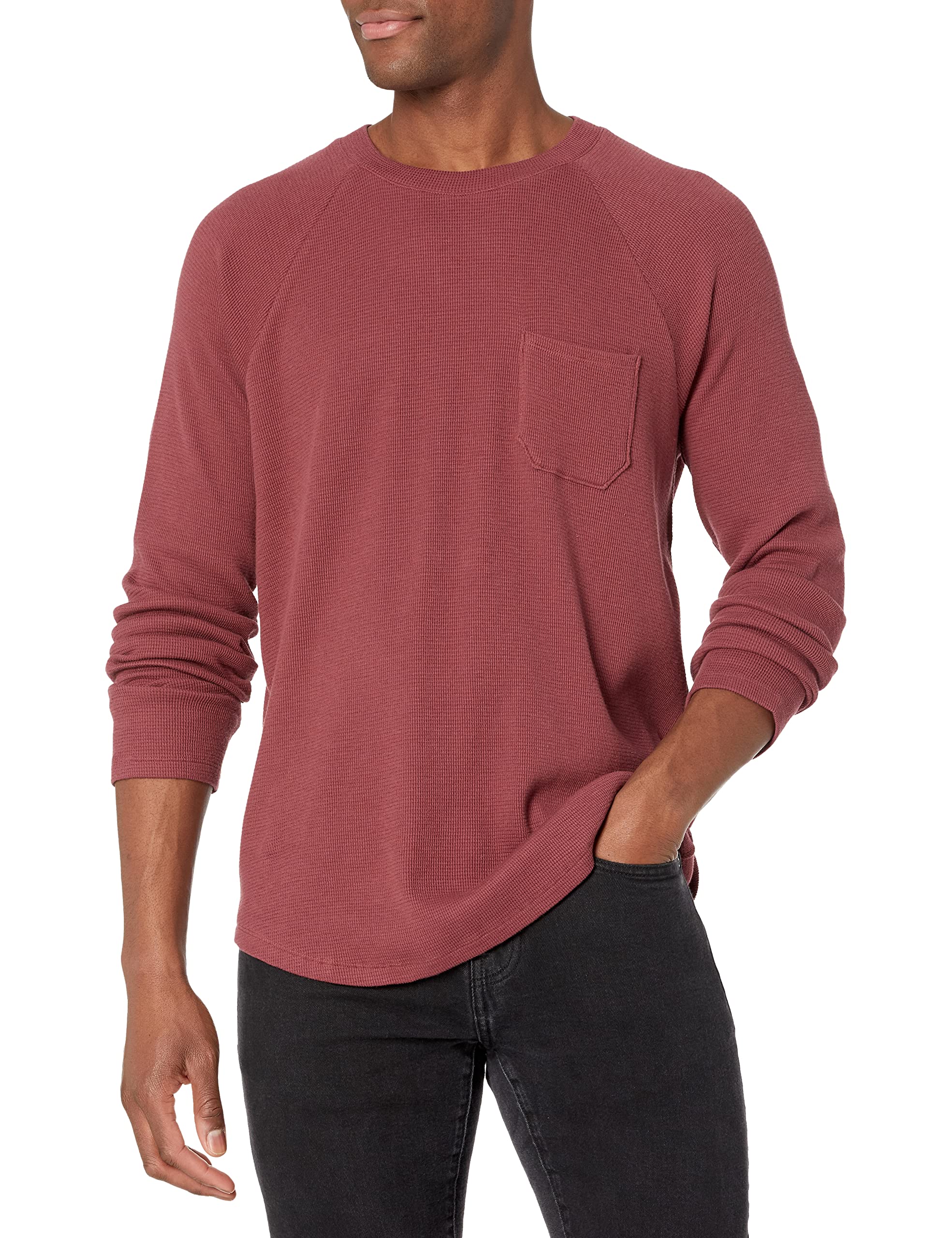 PAIGE Men's Abe Long Sleeve Waffle Knit Baseball Tee Shirt - Casual Button-Up Shirt for Men, Soft Cotton Blend Top for Everyday Wear, Perfect for Layering, Work, and Weekend Outings