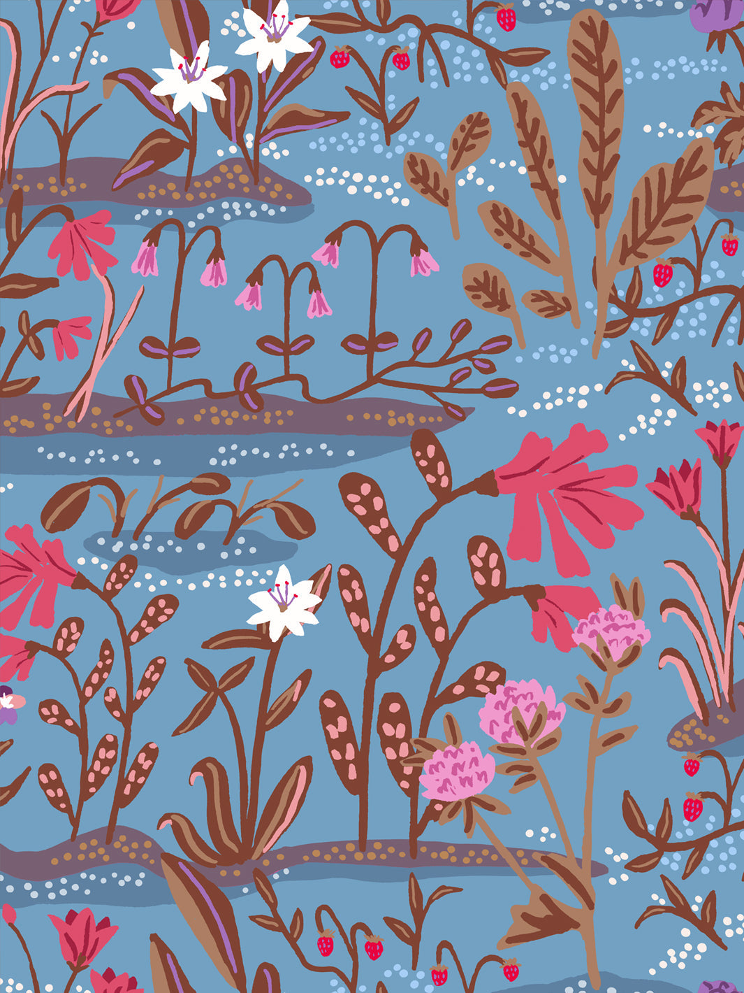 Josefin Wallpaper by Sarah Jessica Parker - Bluebelle Floral Design | Premium Peel & Stick Wallpaper for Bedroom, Living Room & Nursery Decor