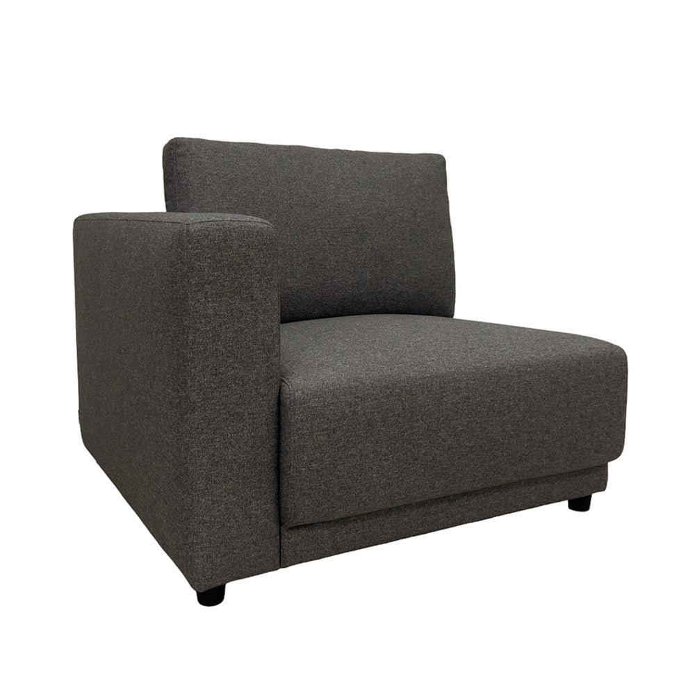 Modular Right Arm Chair with EcoClean Fabric - Ergonomic Office Chair for Home & Workspace - Comfortable Gaming & Study Chair for Long Hours Sitting