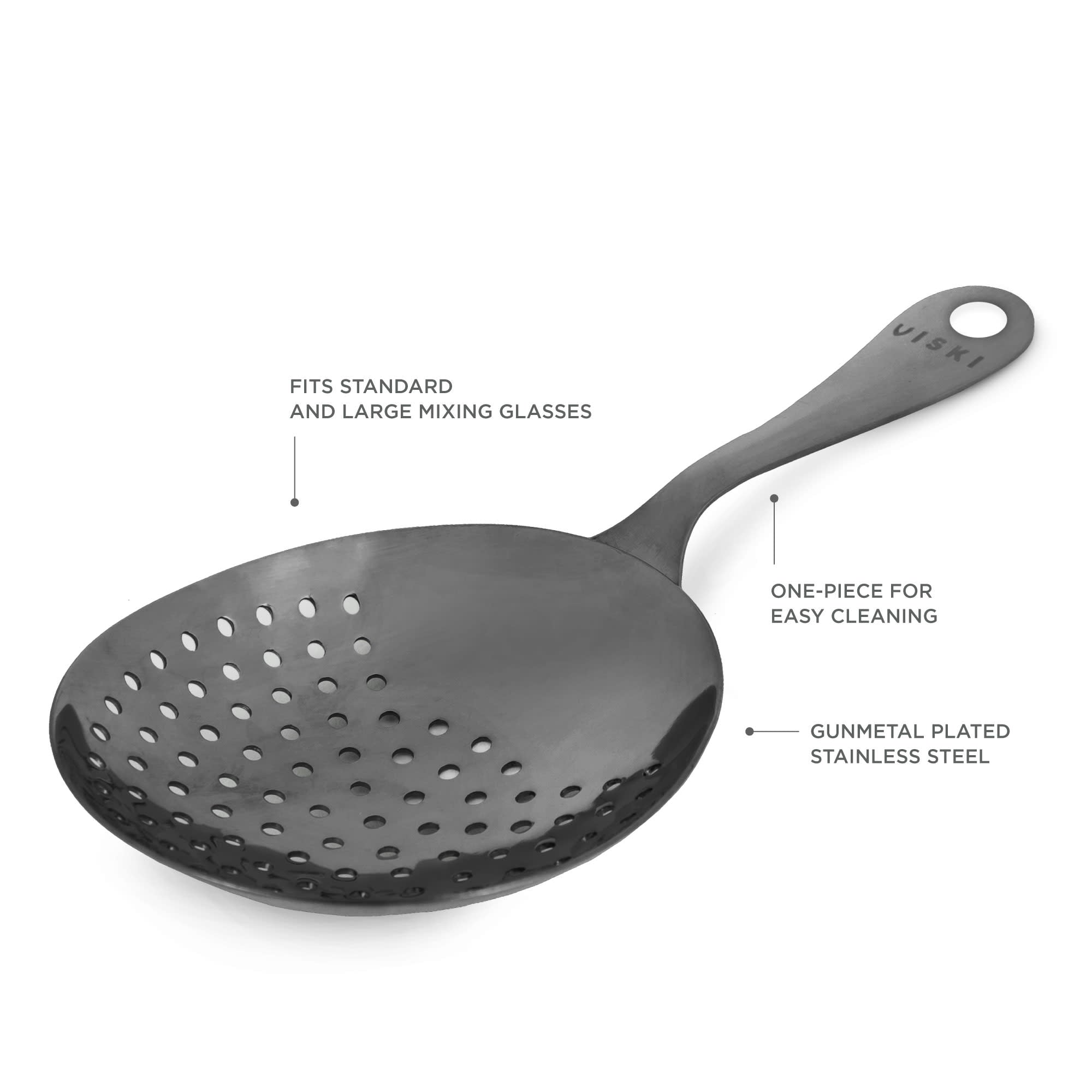 Warren Julep Strainer - Premium Stainless Steel Cocktail Strainer for Mint Juleps, Mojitos & More - Perfect for Home Bars & Mixology Enthusiasts