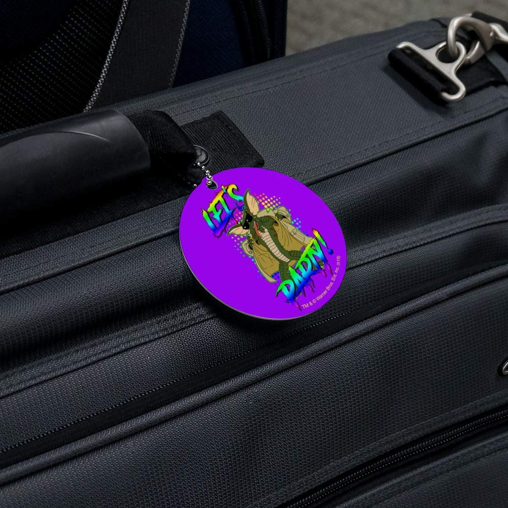 Gremlins Let's Party! Round Luggage ID Tag for Suitcase & Carry-On Bags - Perfect for Travel Identification & Themed Vacations