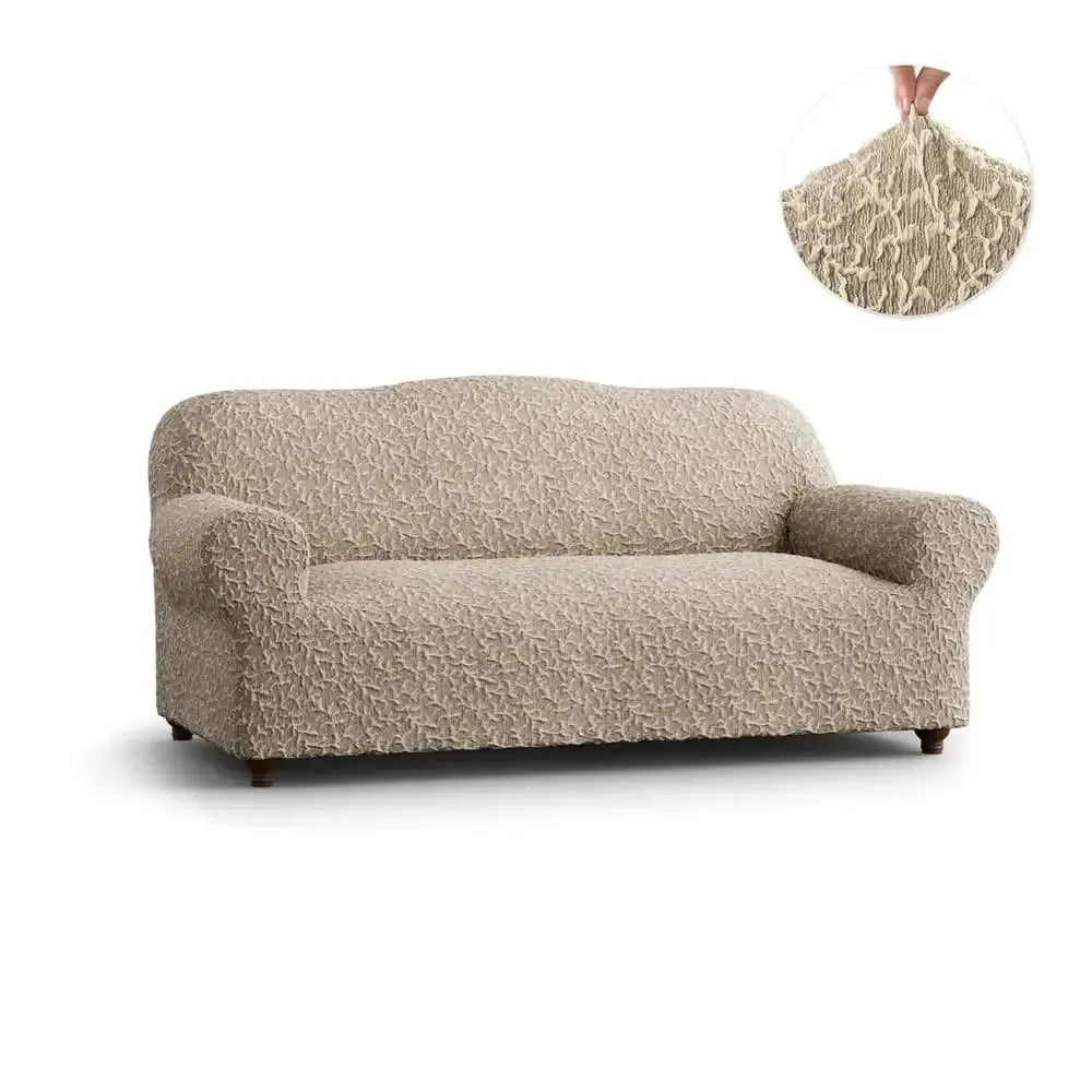 3-Seater Sofa Slipcover - Jacquard 3D Textured Stretchable Couch Cover - Perfect for Living Room, Bedroom, and Home Decor Protection
