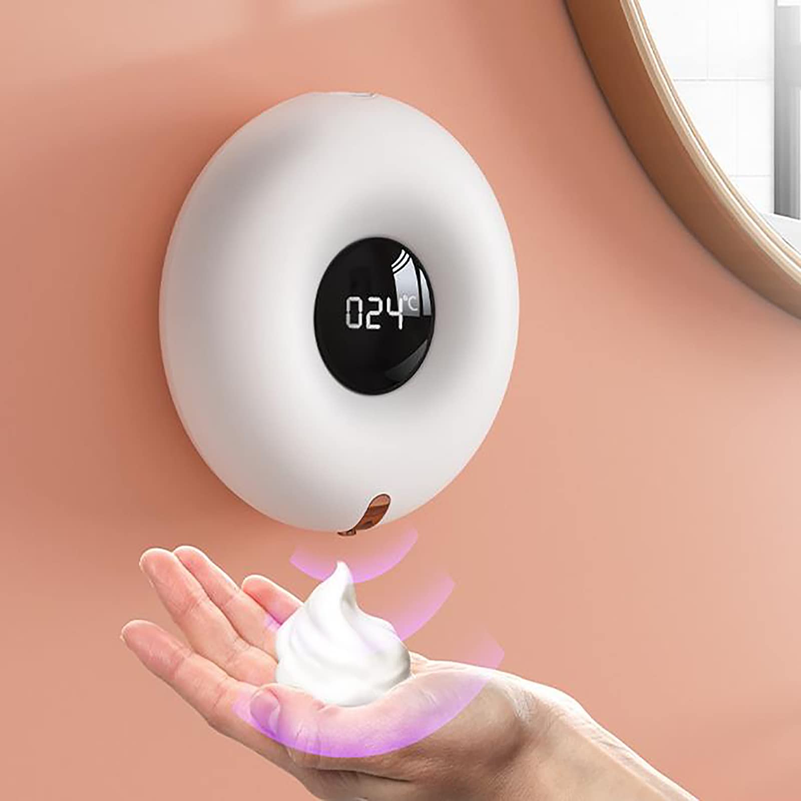 Smart Electric Foam Soap Dispenser 300ml - Wall Mounted Automatic Hand Sanitizer for Bathroom, Kitchen, Hotel & Restaurant | Touchless Induction, Bubble Washing for Phones & Hands (Ideal for Home, Office, and Public Spaces)