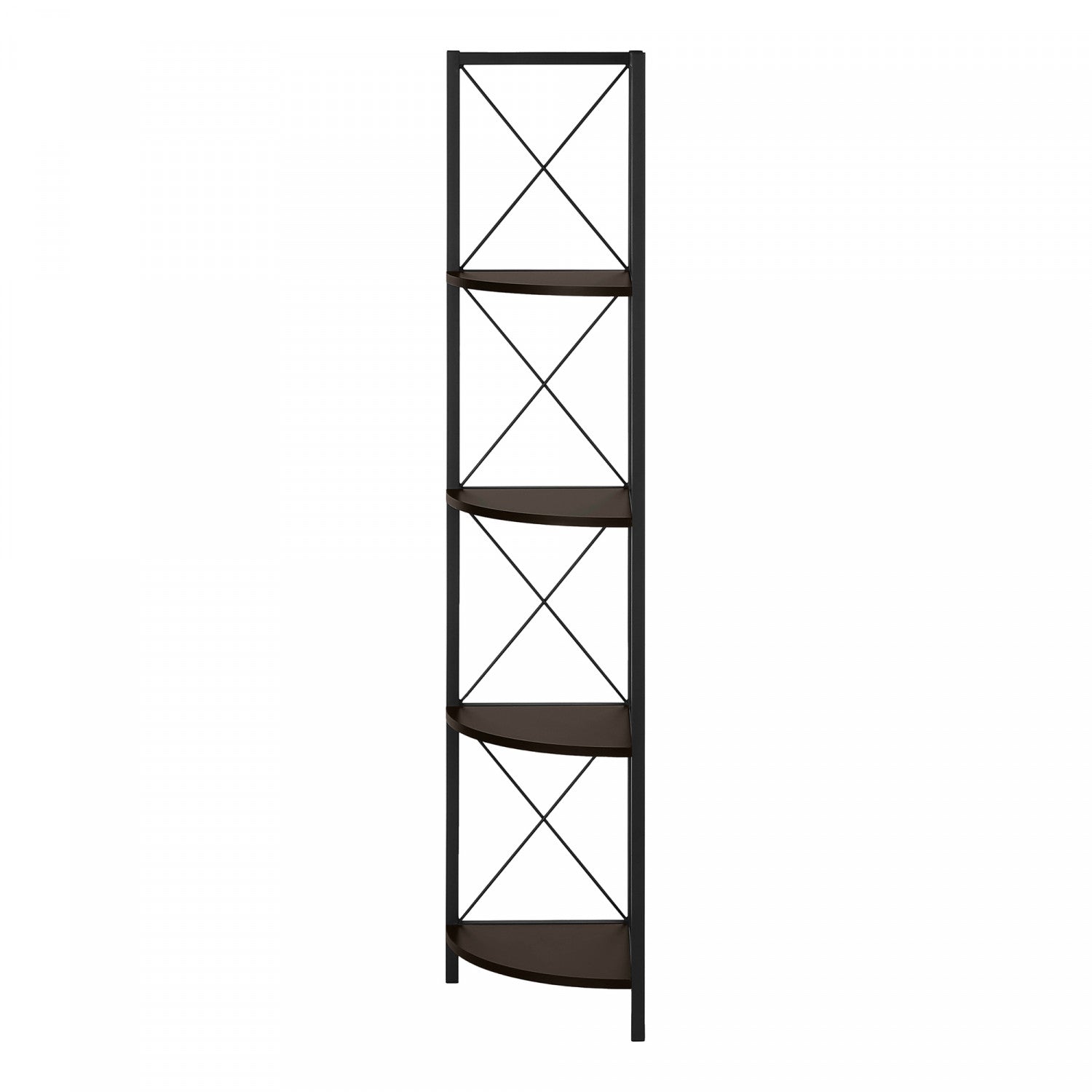 Zeva Dark Brown Bookcase - 5-Tier Wooden Bookshelf for Home & Office Storage - Perfect for Living Room, Bedroom, or Study Organization