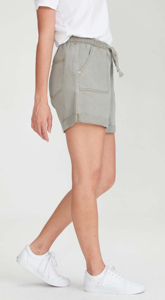Maggie Women's Casual Khaki Shorts - High Waist Comfortable Summer Shorts for Outdoor Activities, Travel, and Everyday Wear
