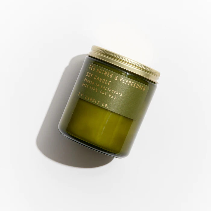 7.2 oz Soy Candle - Red Nutmeg & Peppercorn Scent | Natural Eco-Friendly Wax | Perfect for Relaxation, Meditation & Home Decor