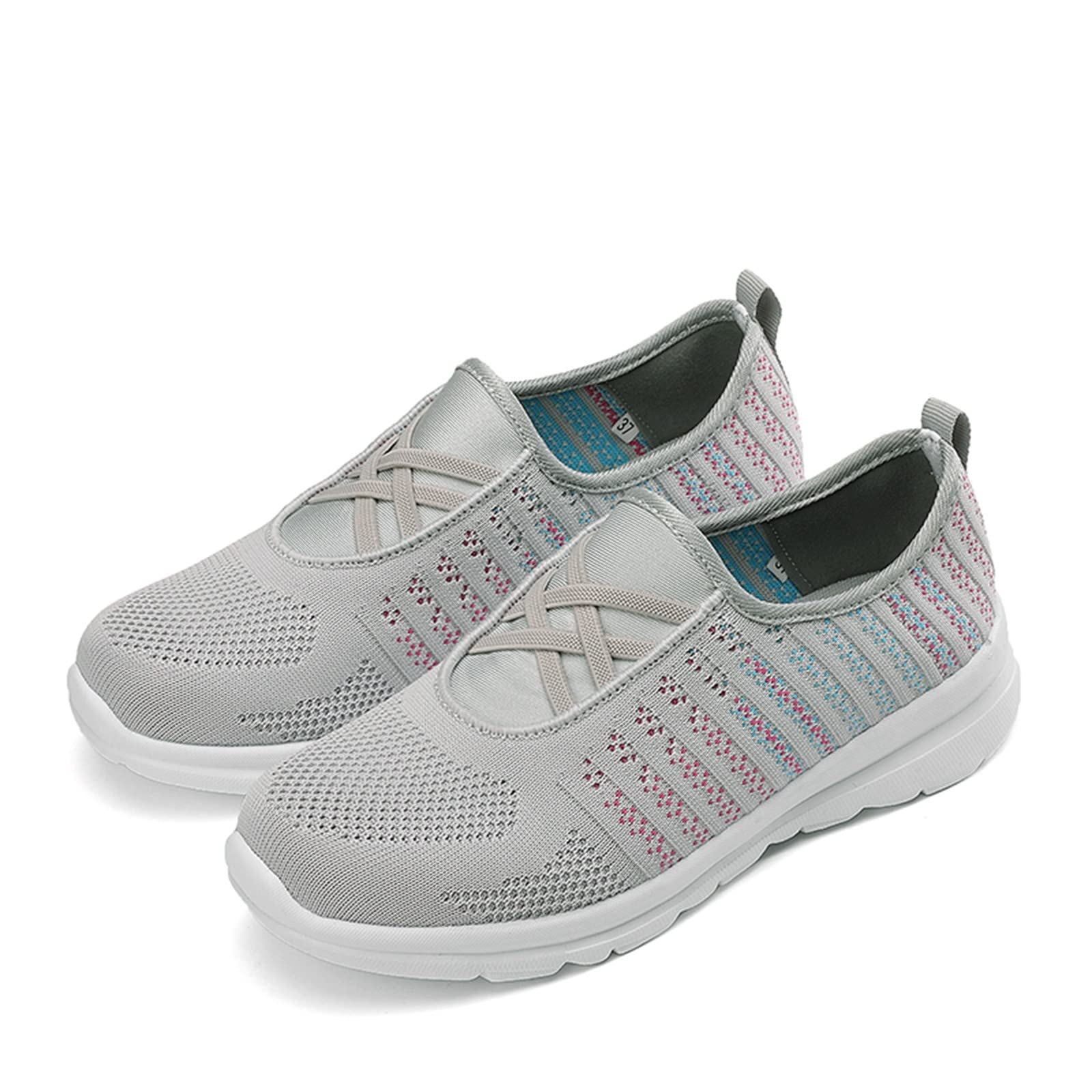 Women's Wide Width White Tennis Shoes - Arch Support Walking Shoes for Women - Non-Slip Work Shoes for Women & Men - Perfect for Work, Gym & Casual Wear with Leggings