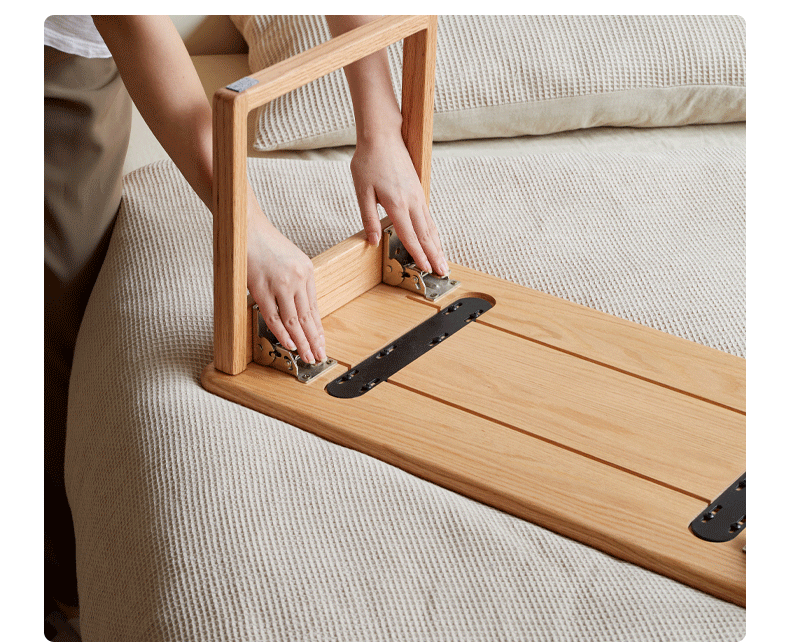Solid Oak Wood Folding Table for Bay Window - Space Saving Dining & Work Desk - Perfect for Small Apartments, Breakfast Nooks, and Home Offices