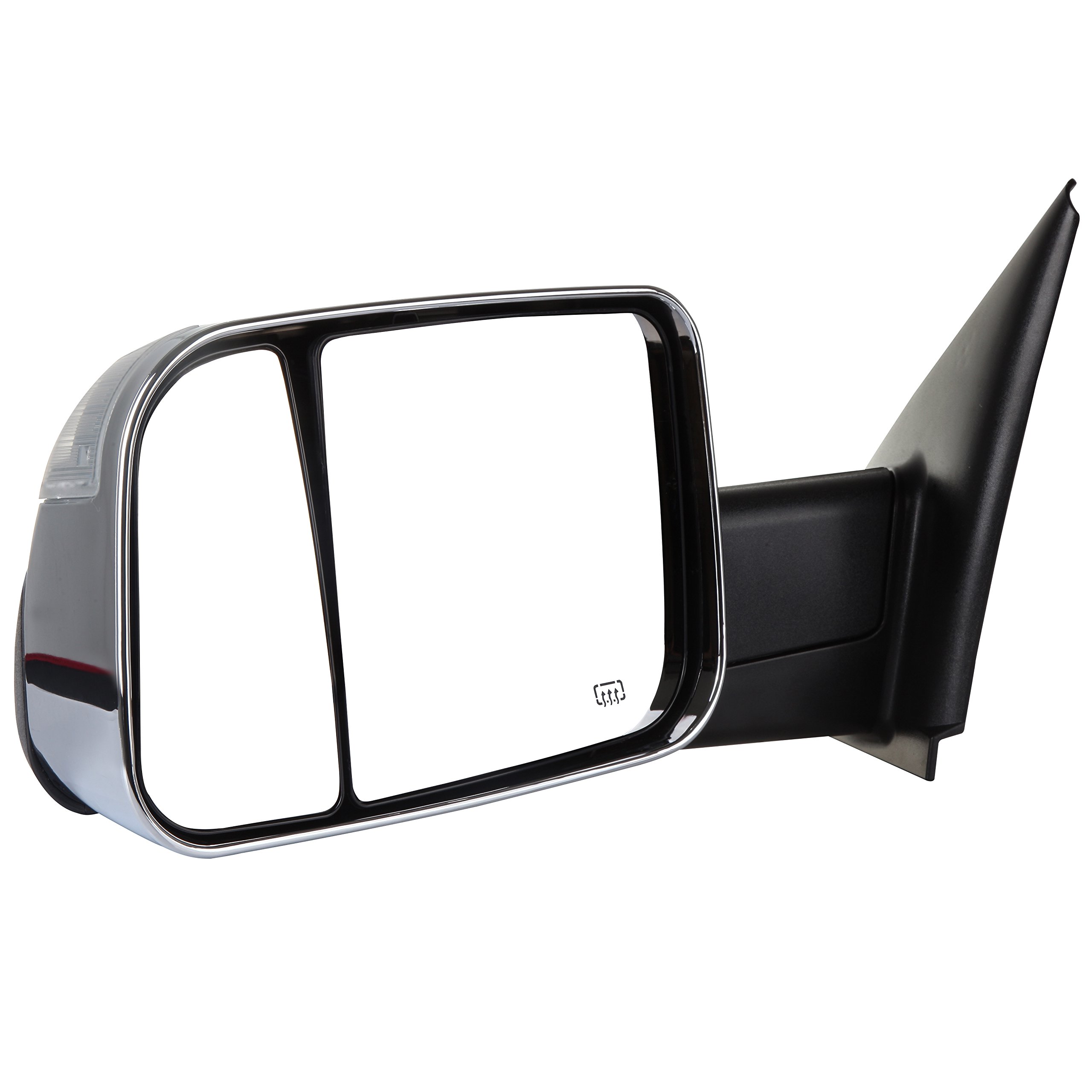 CCiyu Power Heated Towing Mirrors LH/RH for 2002-2008 Dodge Ram 1500 & 2003-2009 Ram 2500/3500 Trucks - Adjustable with Turn Signal - Perfect for Towing, Off-Roading & Winter Driving