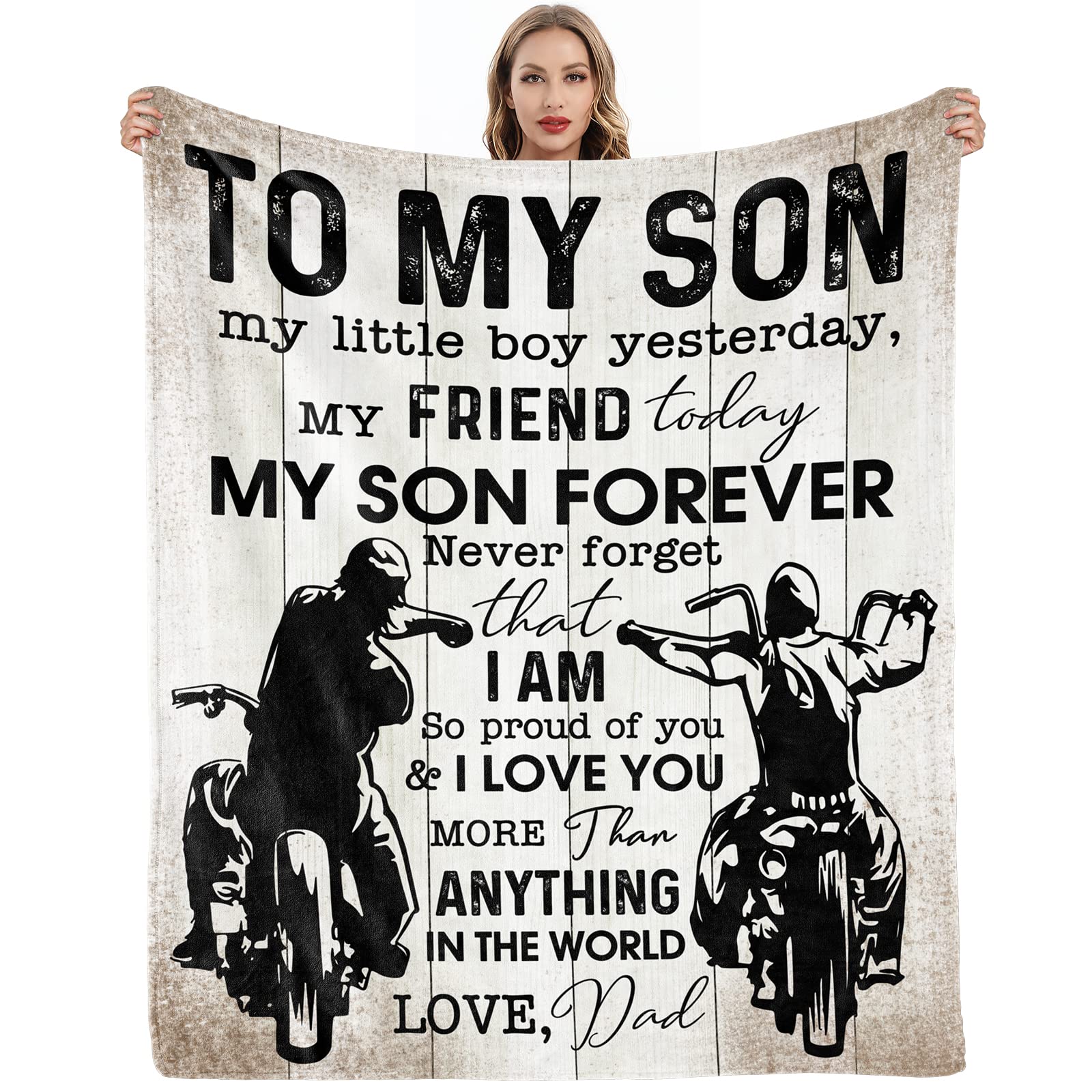Soft Fleece Throw Blanket for Son - Birthday & Graduation Gift - 60