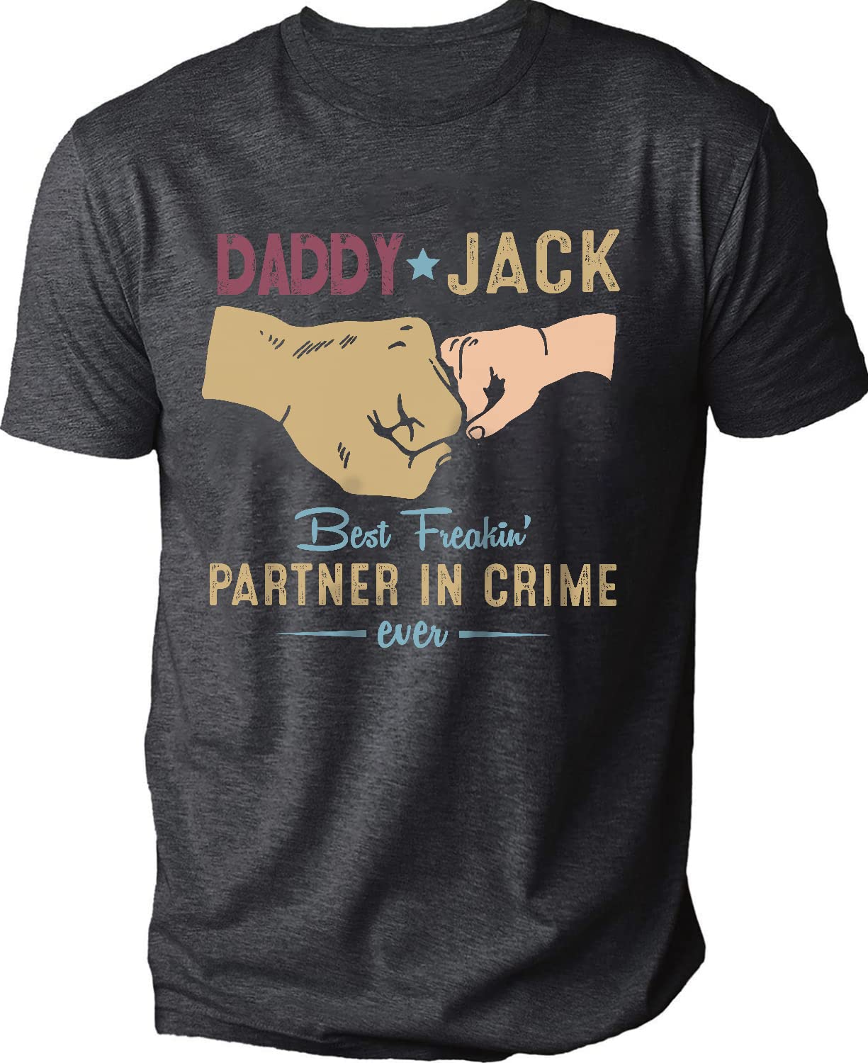 Custom Personalized Dad & Kids Name T-Shirt - Unique New Daddy Gift for Birthday, Father's Day & Special Occasions - Perfect for Family Photos, Father-Child Bonding & Casual Wear