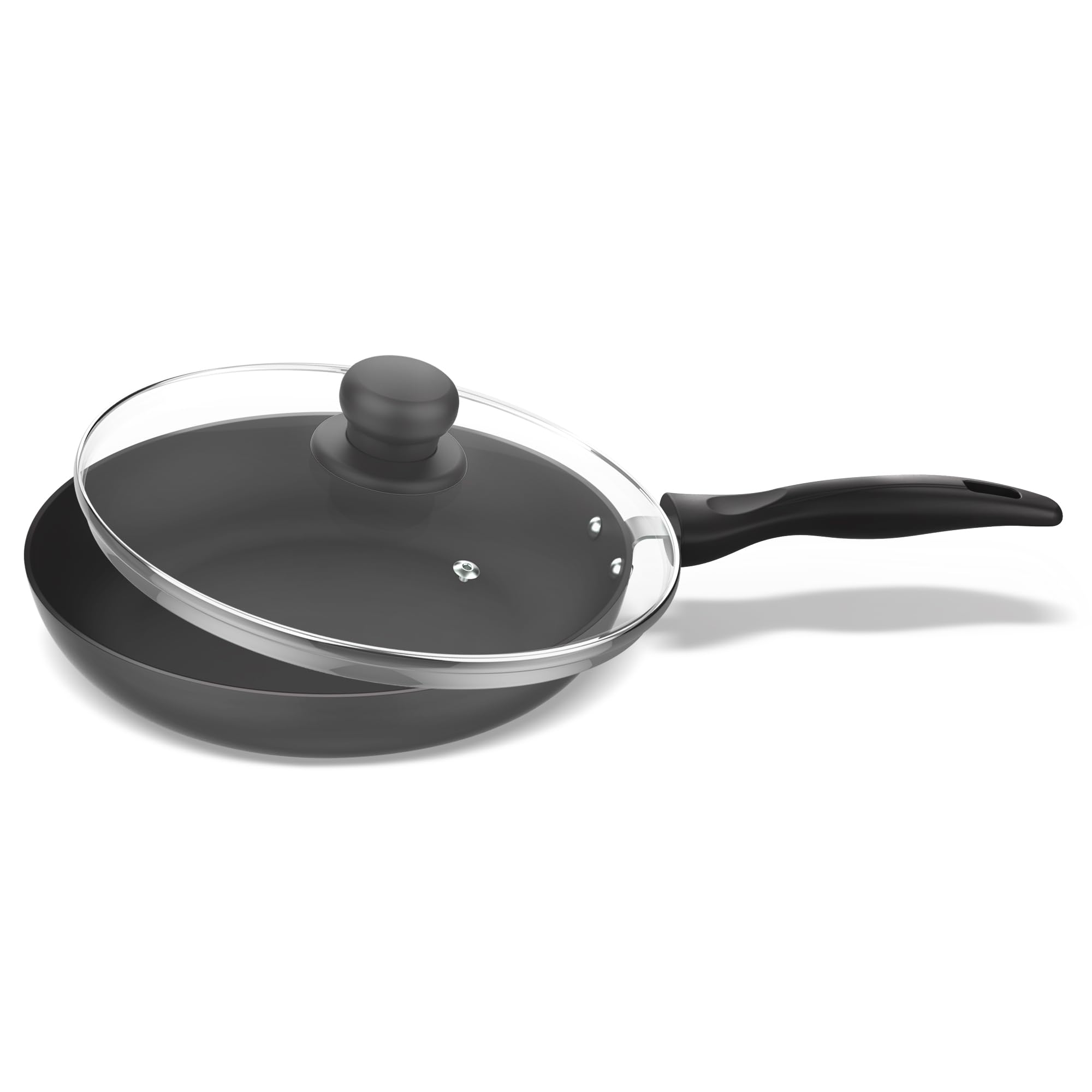 Preethi Daily Collection 24cm Non-Stick Fry Pan - 5 Star Non-Stick Coating, Grey - Perfect for Sauteing, Frying & Cooking Eggs