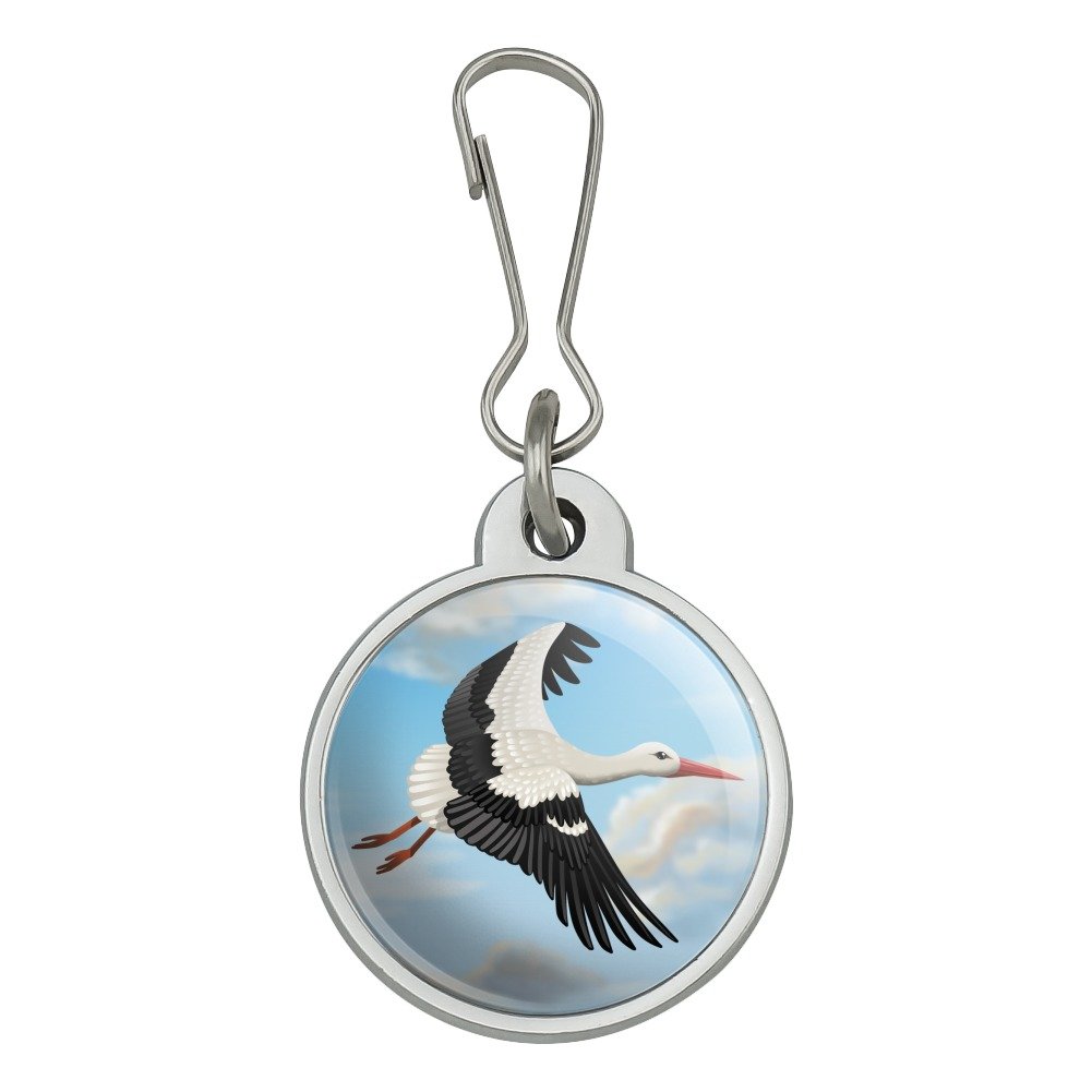 Stylish Flying Stork Zipper Pull Charm - Perfect for Jackets, Handbags, Purses, Luggage & Backpacks | Unique Accessory for Travel & Everyday Use