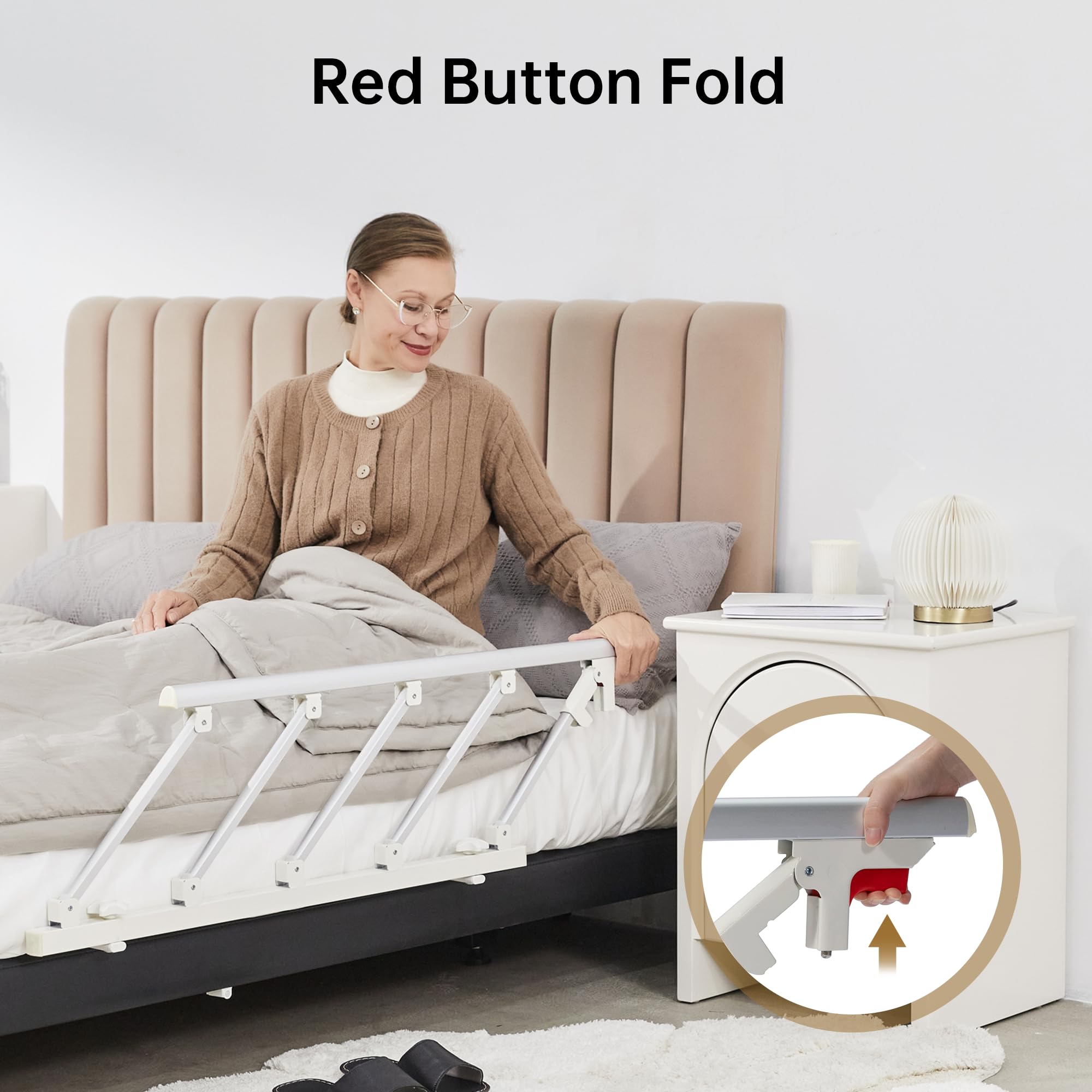 ELENKER Adjustable Bed Rails for Elderly Adults - 48.6